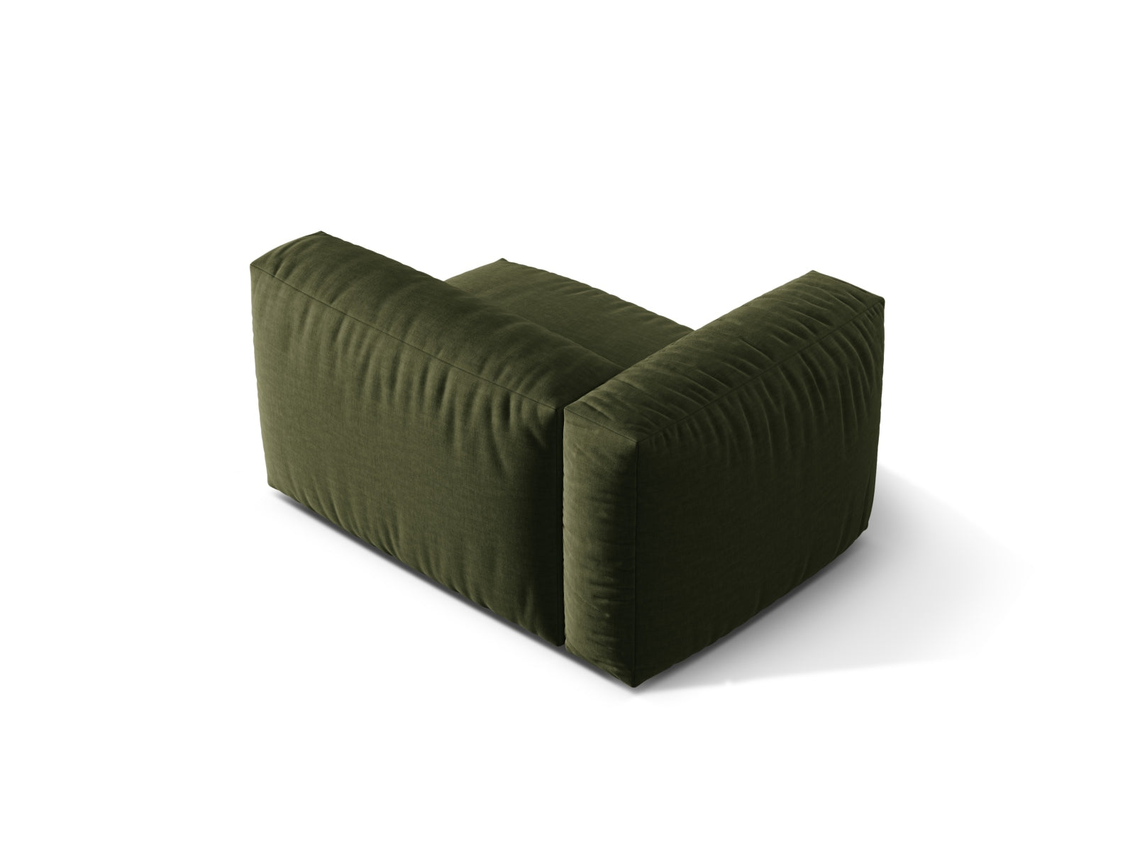 Stylischer linker 1-Sitzer Martina Modul in Green-Boston, perfekt für moderne Wohnkonzepte und gemütliche Entspannungsecken.