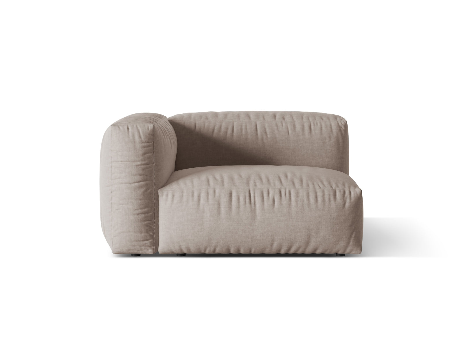 Martina Modul links 1 Sitzer in Dark Beige-Boston präsentiert im Onlineshop von KAQTU Design AG. Modulares Sofa ist von Micadoni