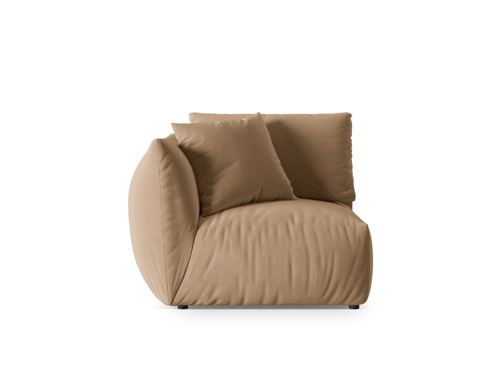 Chris Velour Modul links 1 Sitzer in Sand präsentiert im Onlineshop von KAQTU Design AG. Modulares Sofa ist von Micadoni