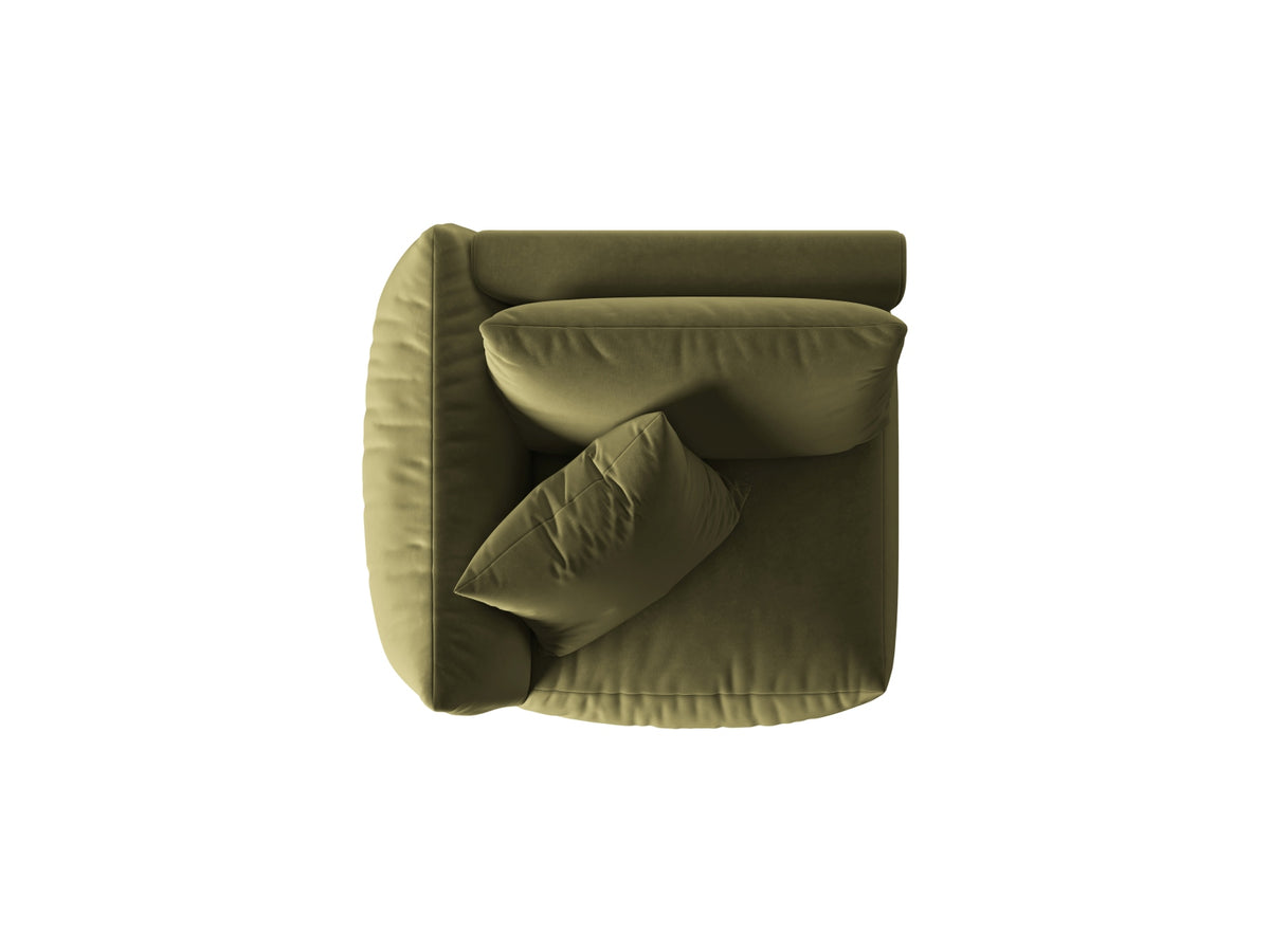 Chris Velour Modul links 1 Sitzer in Light Green-Casino präsentiert im Onlineshop von KAQTU Design AG. Modulares Sofa ist von Micadoni