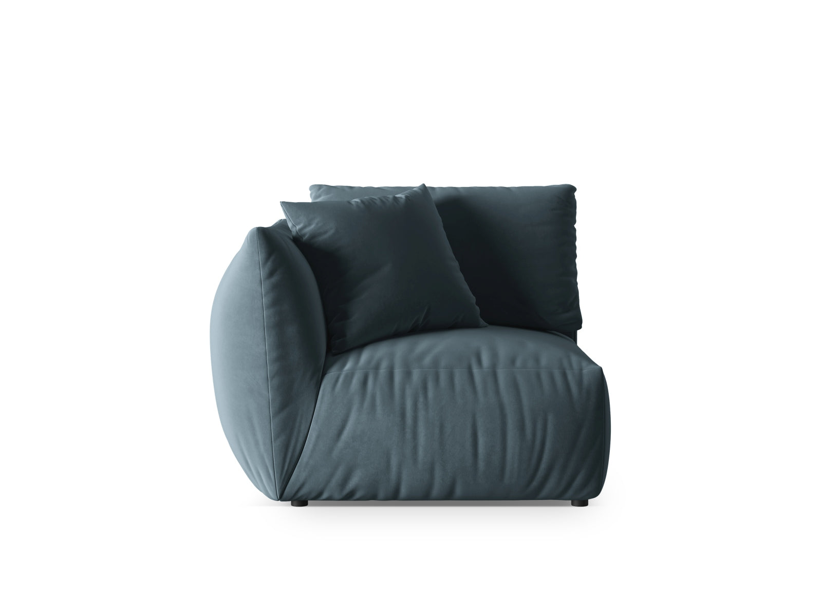 Chris Velour Modul links 1 Sitzer in Pastel Blue präsentiert im Onlineshop von KAQTU Design AG. Modulares Sofa ist von Micadoni