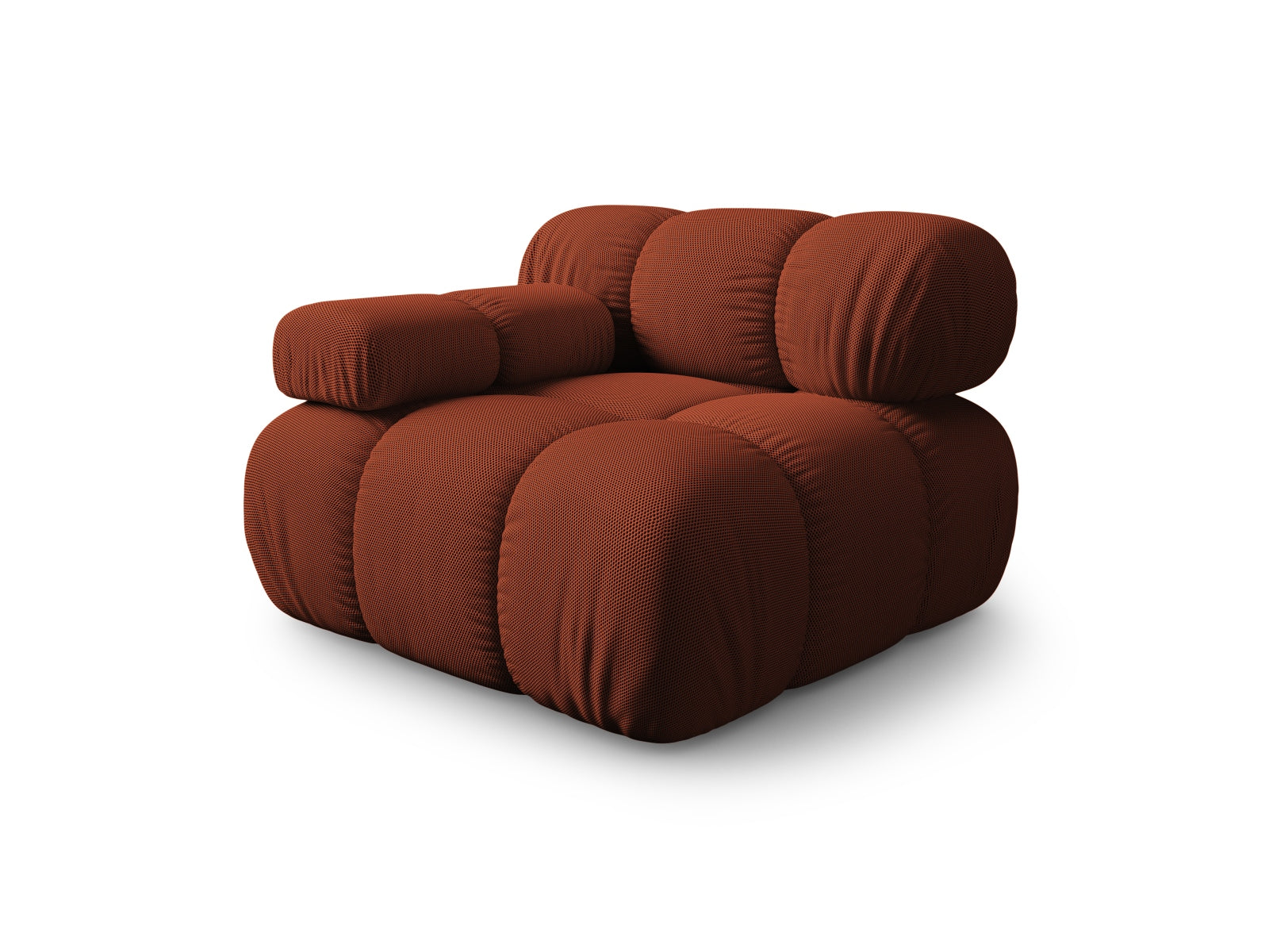 Elegantes Bellis Modul links 1 Sitzer in warmem Brick-Sonic, ideal für individuelle Sofa-Gestaltung von Micadoni.