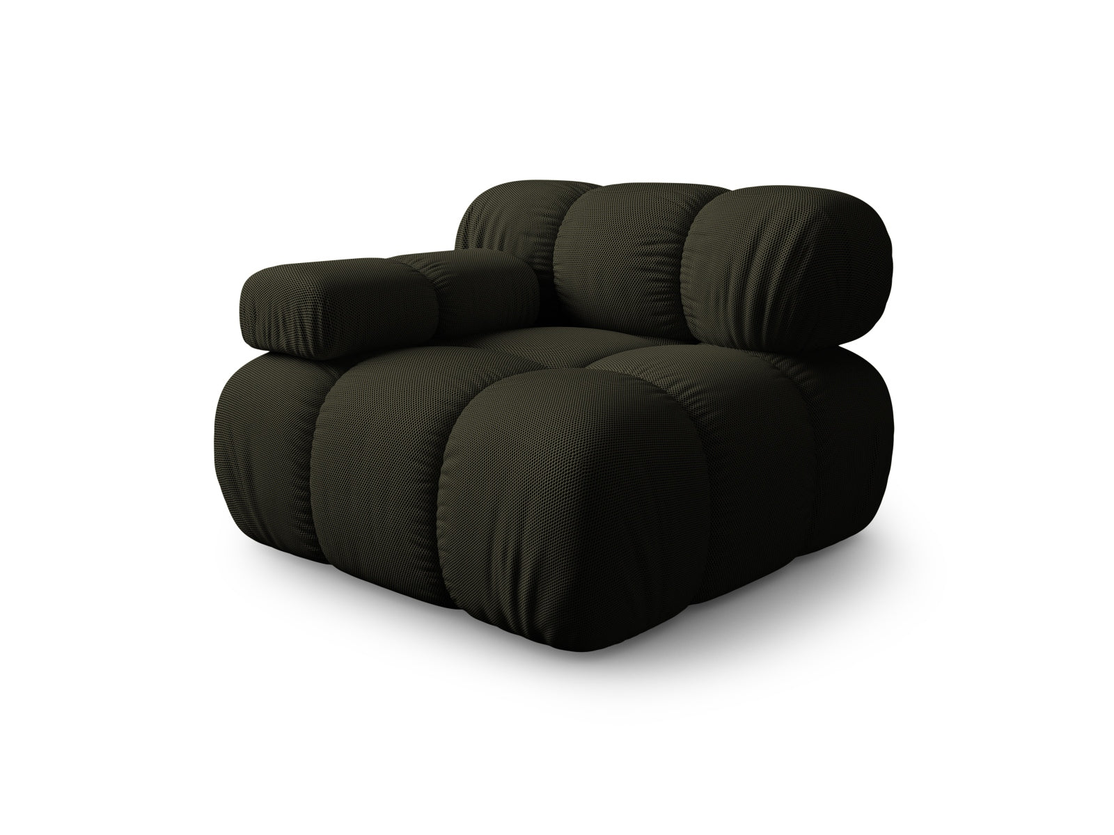 Elegantes Bellis Modul links 1 Sitzer in Amazon Green-Sonic, Teil des modularen Sofas von Micadoni, ideal für stilvolle Wohnräume.