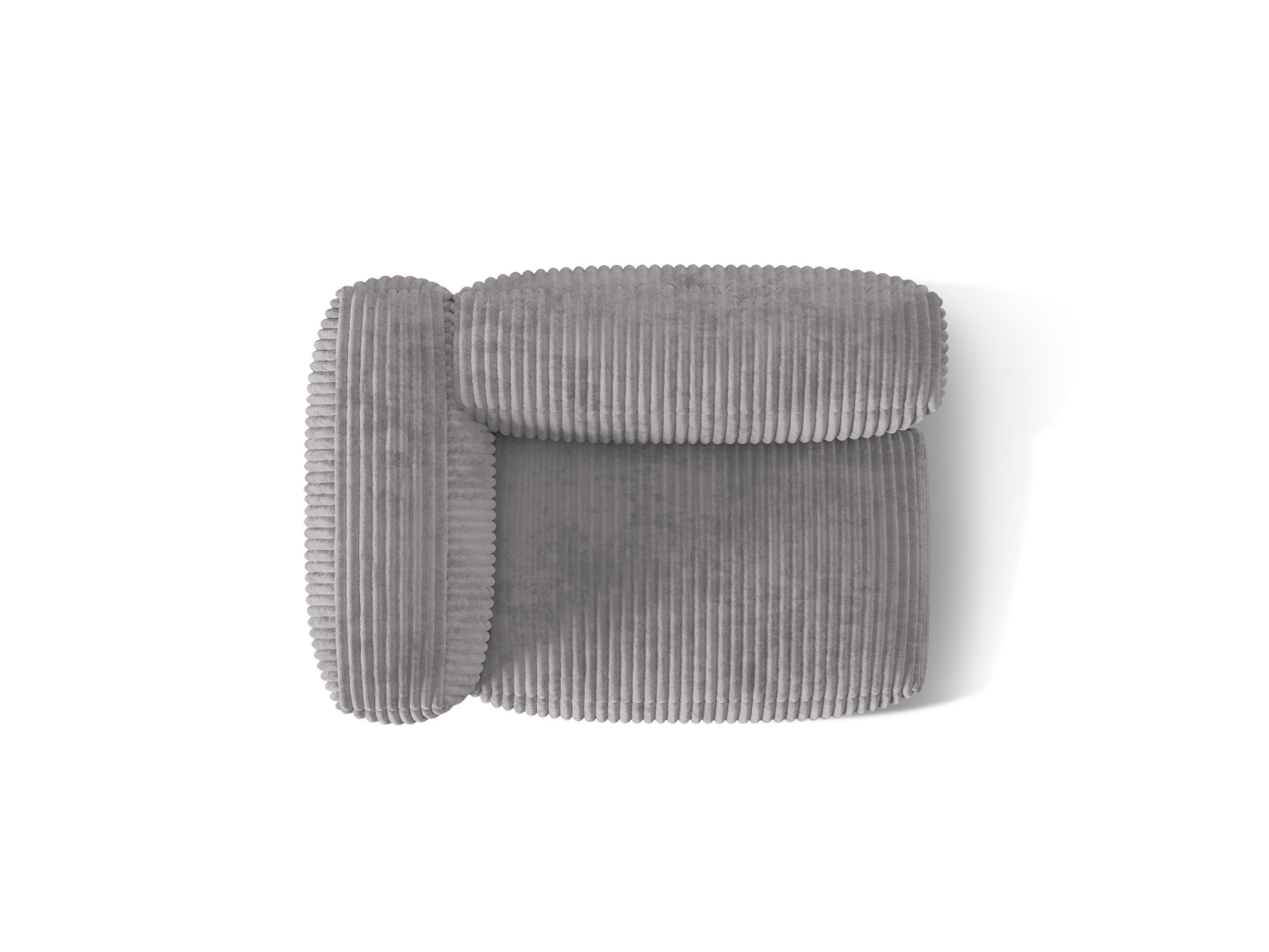 Eleganter linker 1-Sitzer des Martina Moduls in sanftem Light Grey-Tilia, ideal für stilvolle Wohnkonzepte und zeitgemäße Einrichtung.