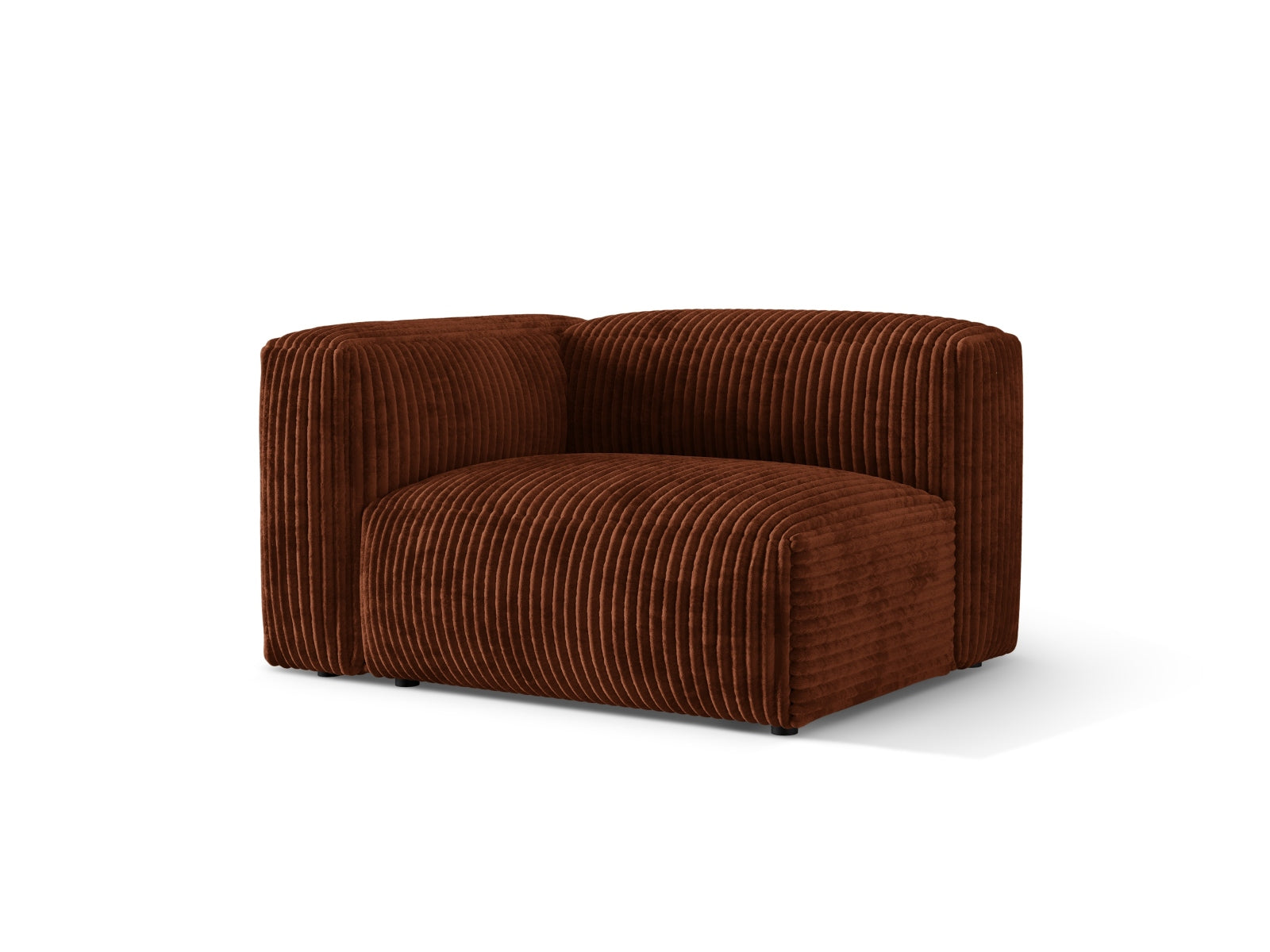 Eleganter 1-Sitzer Martina Modul links in Brick-Tilia, ideal für individuelles Wohndesign. Hochwertiges modulares Sofa von Micadoni.
