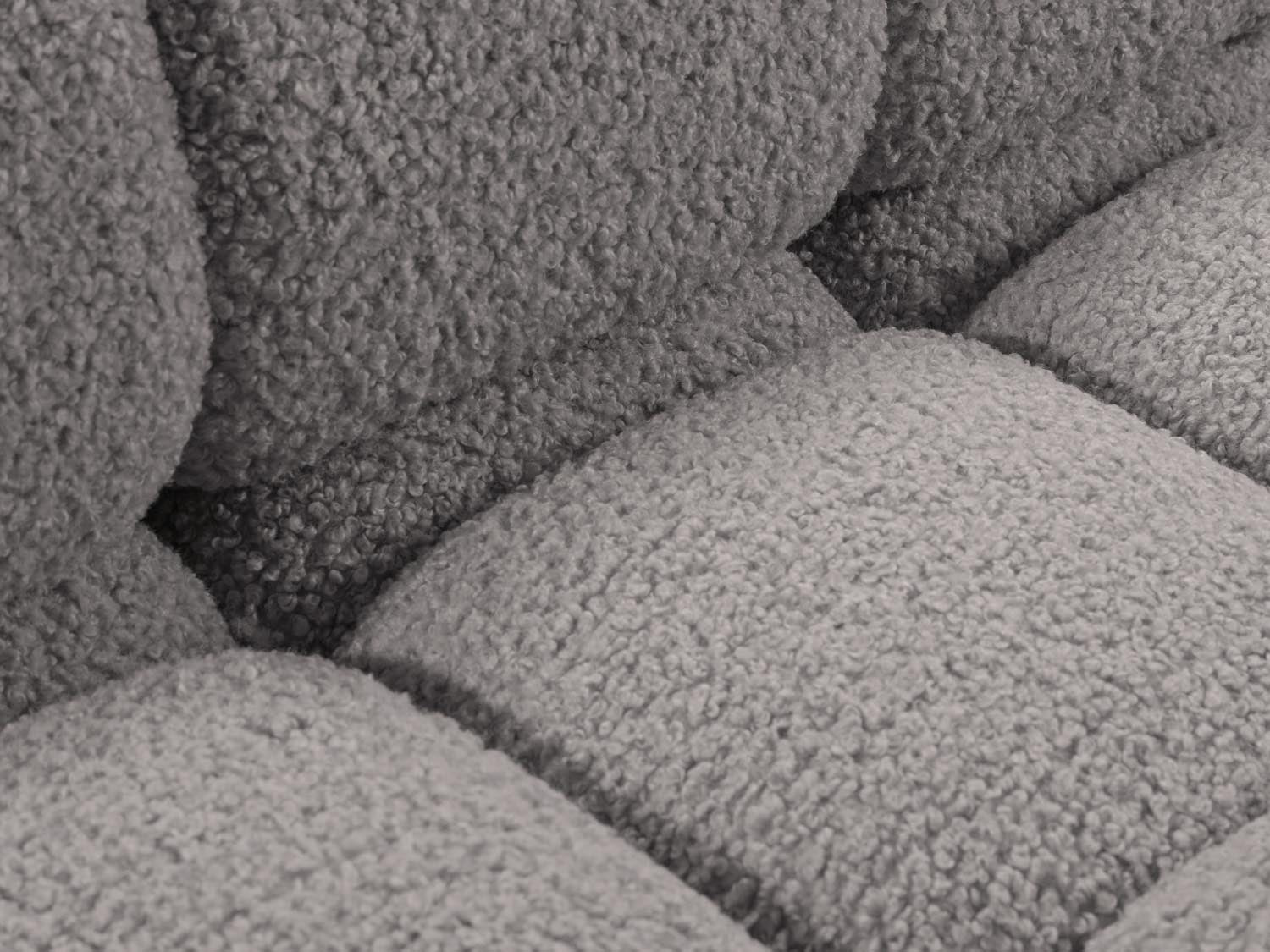 Elegantes Bellis Boucle Modul links 1 Sitzer in dezentem Grau, ideal für individuelle Sofa-Arrangements von Micadoni, erhältlich bei KAQTU.
