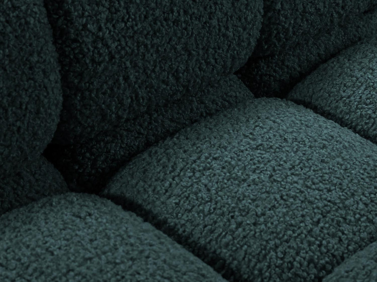 Bellis Boucle Modul links 1 Sitzer in Petrol-Rolf präsentiert im Onlineshop von KAQTU Design AG. Modulares Sofa ist von Micadoni