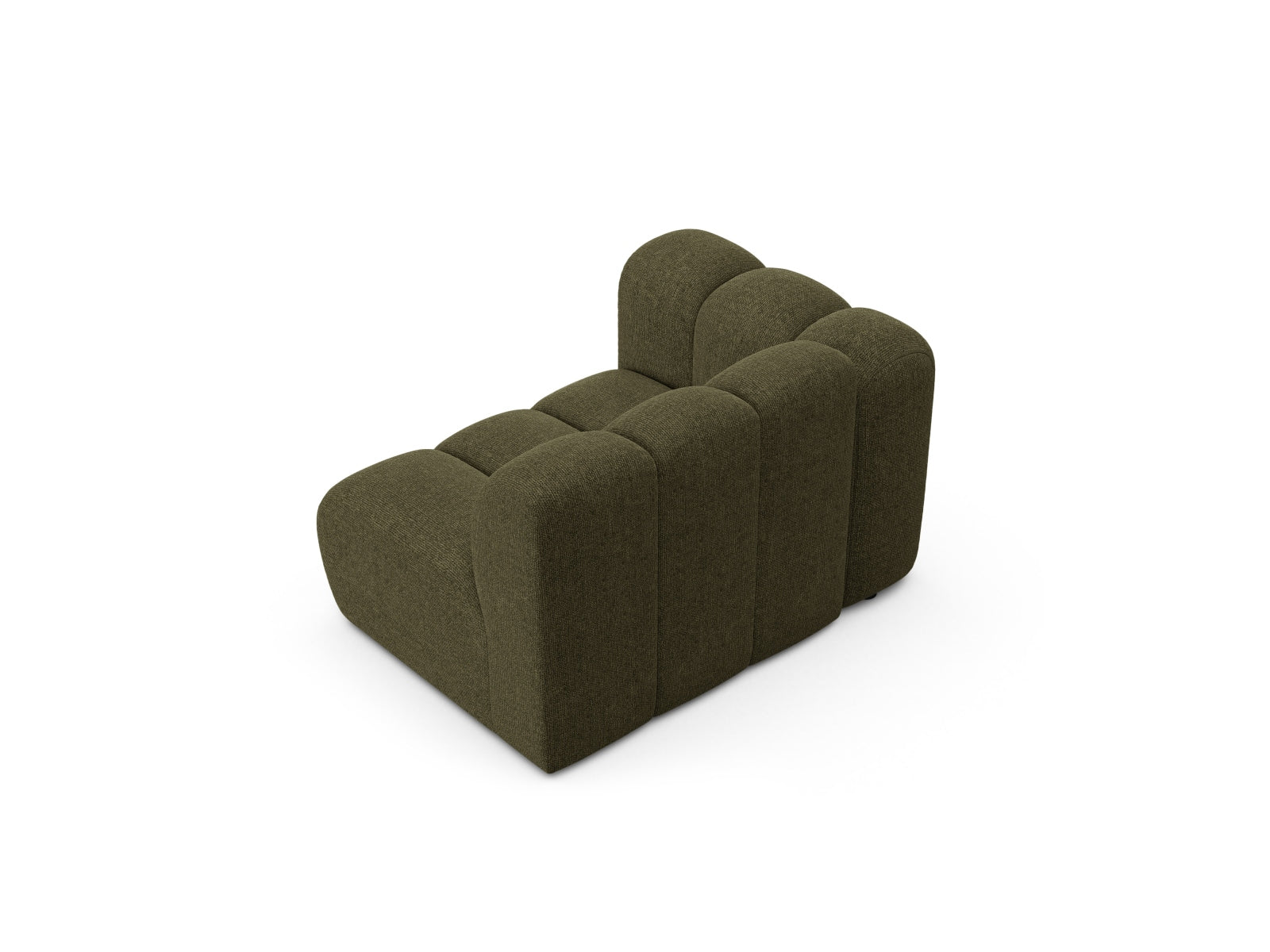 Lupine 1-Sitzer-Modul links in Green-Eden, modernes Design für individuelle Wohnkonzepte, perfekt kombinierbar mit anderen Modulen.