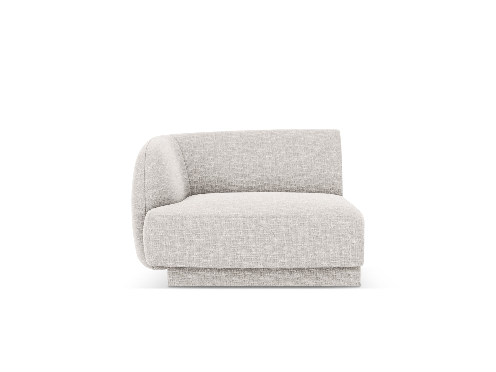 Miley Modul links 1 Sitzer in Silver präsentiert im Onlineshop von KAQTU Design AG. Modulares Sofa ist von Micadoni