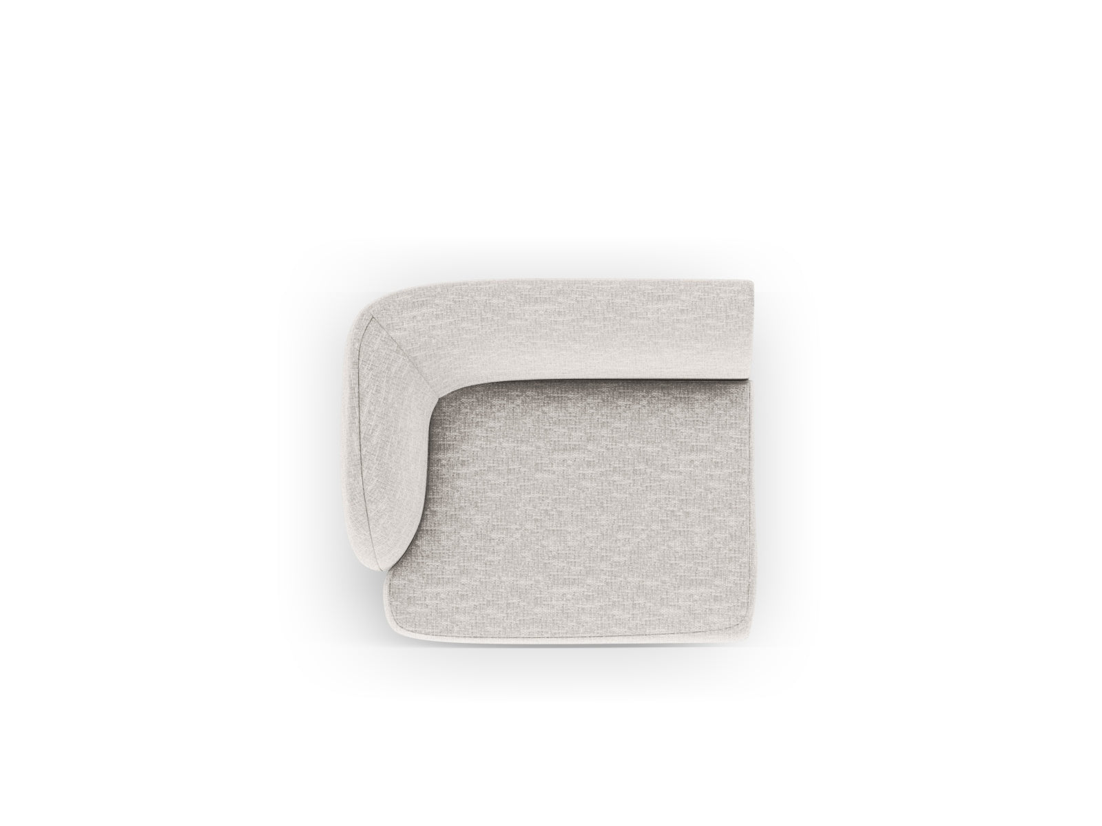 Eleganter linker 1-Sitzer des Miley Moduls in Silver-Eden, ideal für individuelle Sofa-Arrangements von Micadoni.