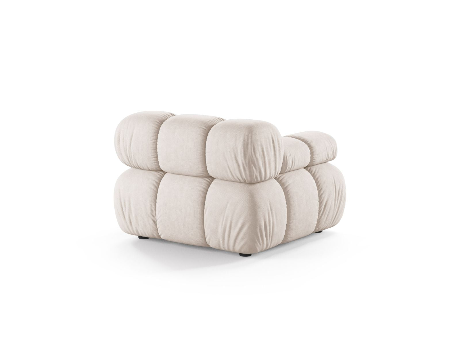 Beige 1-Sitzer Modul links Bellis von Micadoni, stilvolles Sofa-Element für individuelle Wohnkonzepte und gemütliche Entspannung.