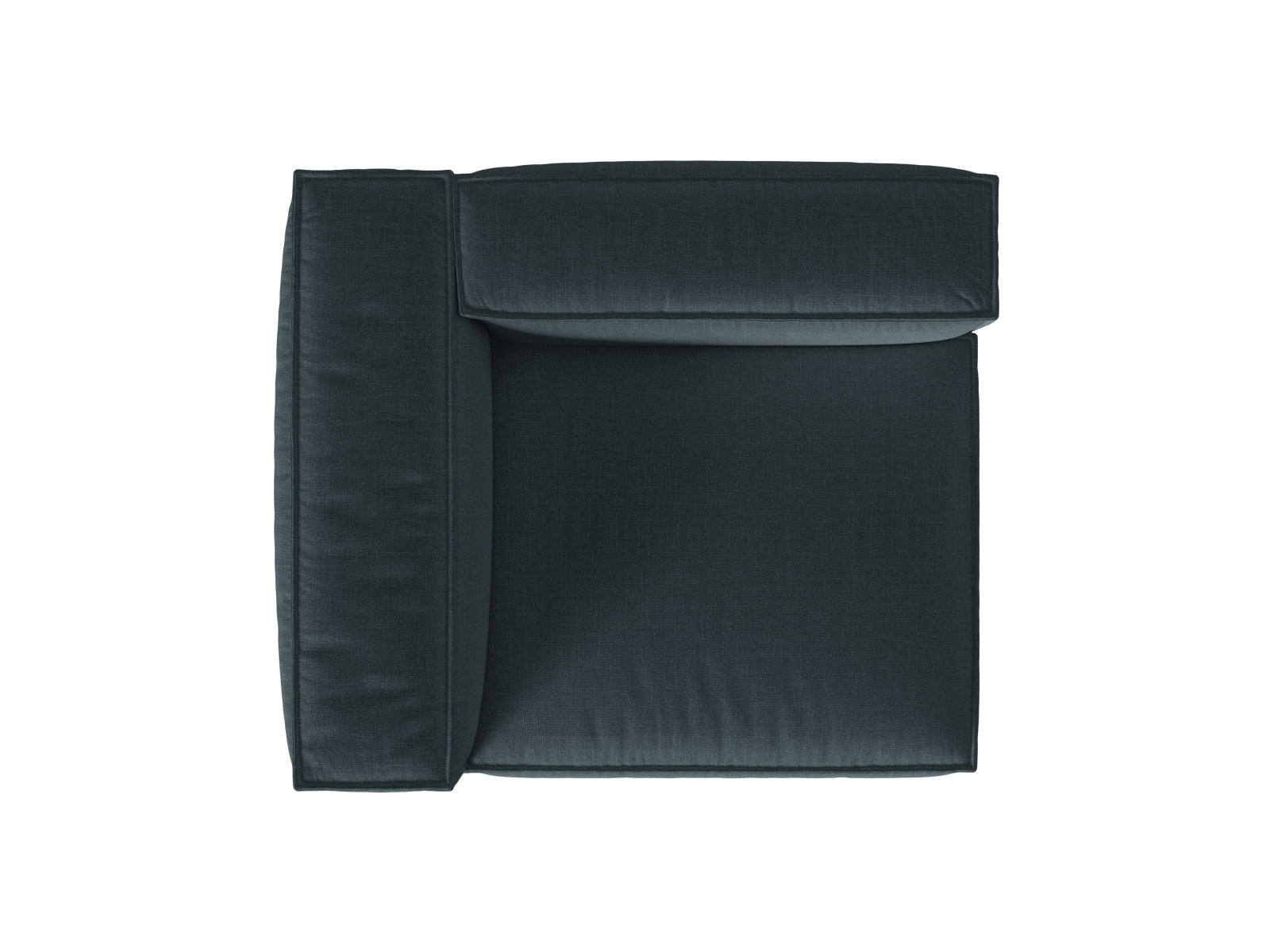 Stylisches 1-Sitzer Sofa links Nuria in ansprechendem Petrol, perfekt für kreative Raumgestaltungen und vielseitige Einrichtungskonzepte.