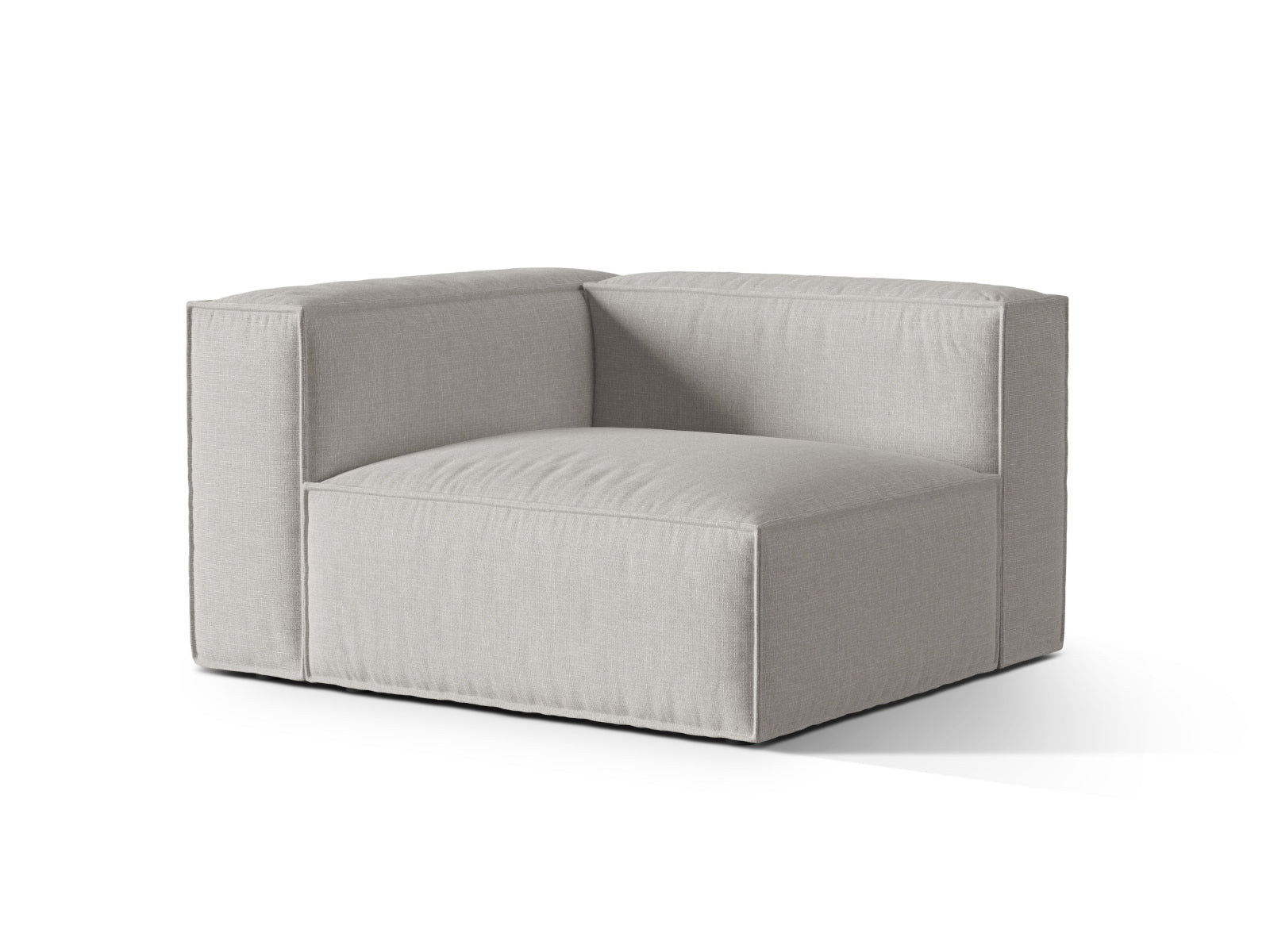 Elegantes 1-Sitzer Sofa links Nuria in hellem Grau, ideal für moderne Wohnräume, von Micadoni, perfekt kombinierbar.