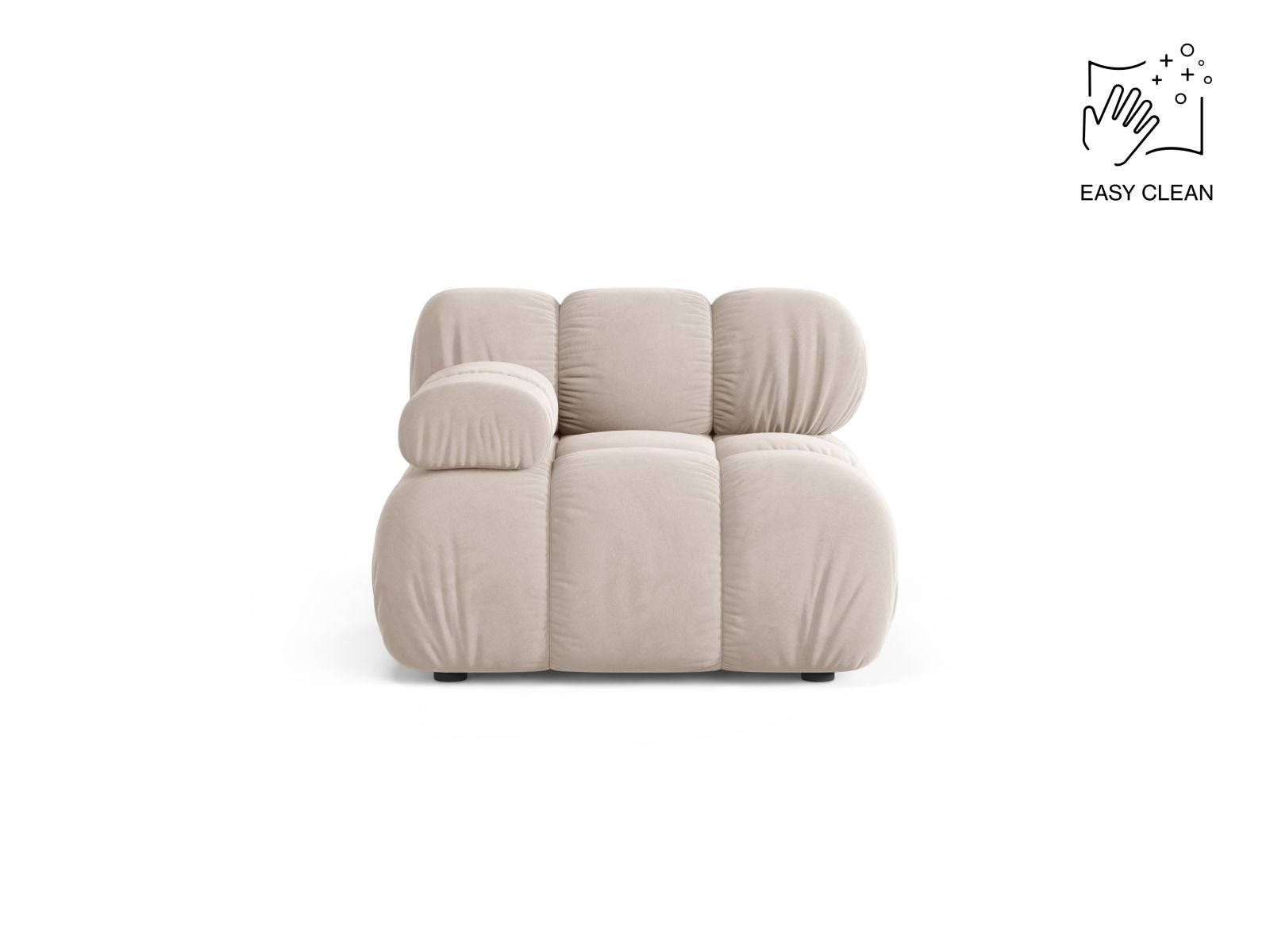 1-Sitzer Modul links Bellis in Light Beige-Venus präsentiert im Onlineshop von KAQTU Design AG. Modulares Sofa ist von Micadoni