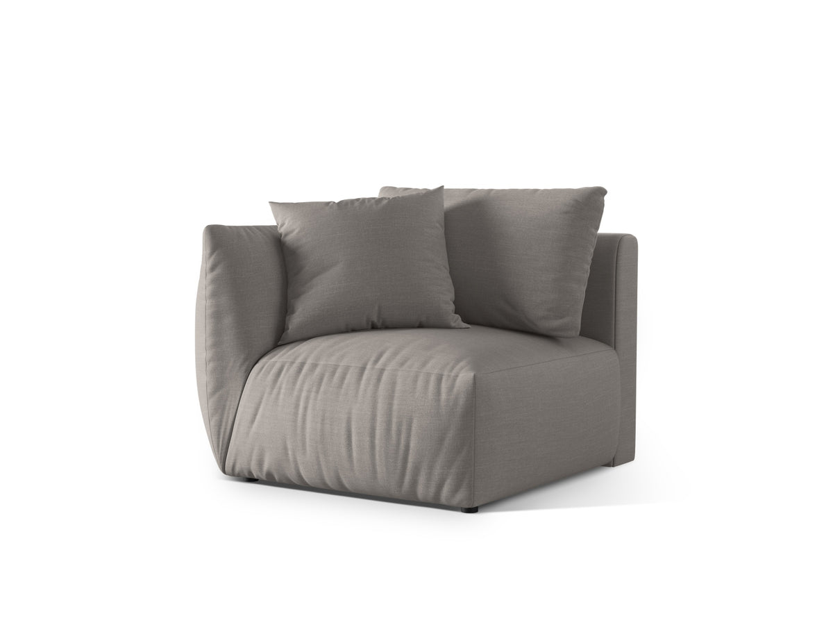 Chris Modul links 1 Sitzer in Natural-LINS präsentiert im Onlineshop von KAQTU Design AG. Modulares Sofa ist von Micadoni