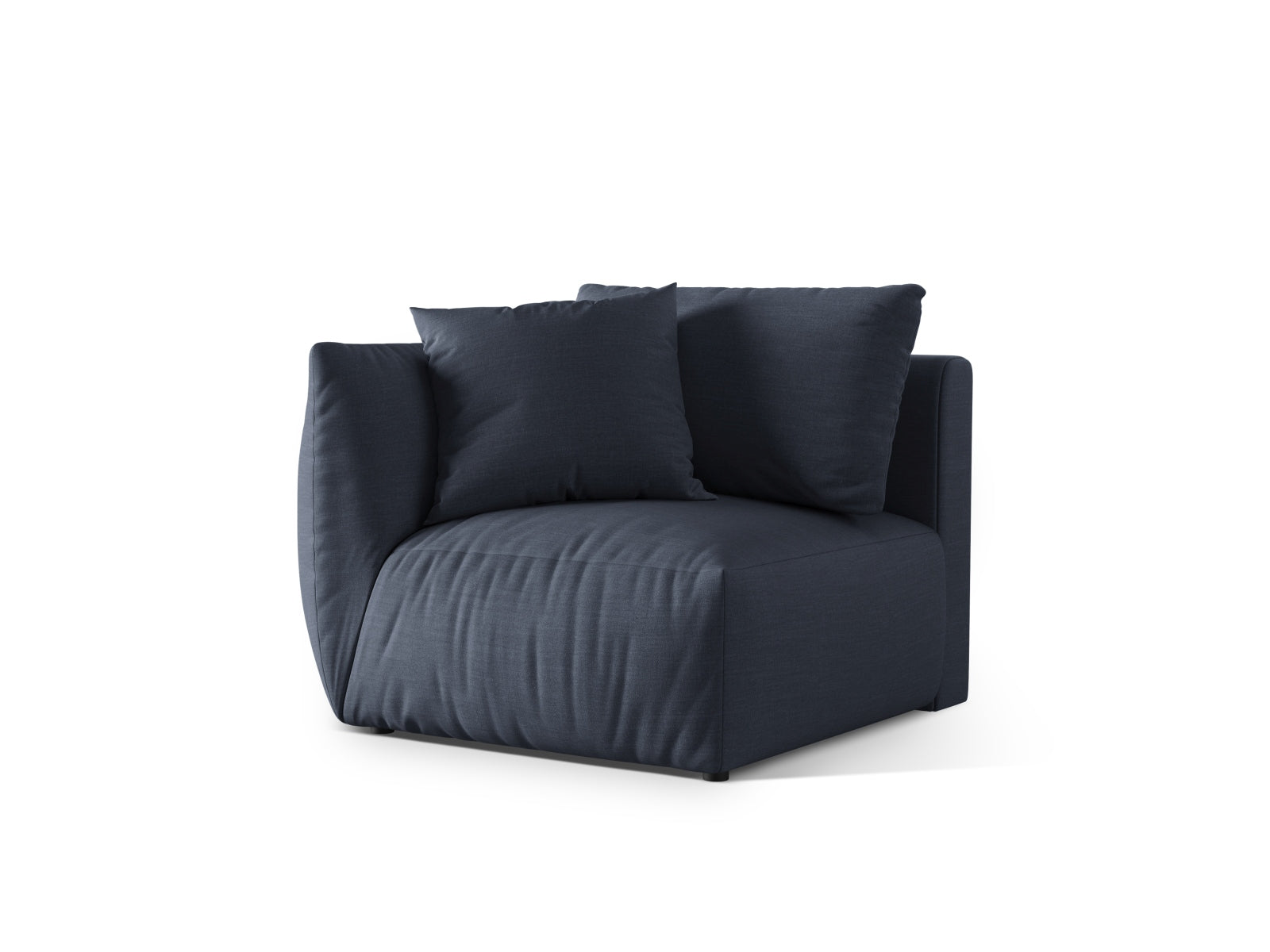 Linksseitiges 1-Sitzer-Modul des modularen Sofas Chris in sanftem Lichtgrün, stilvoll und modern, ideal für jedes Wohnambiente.