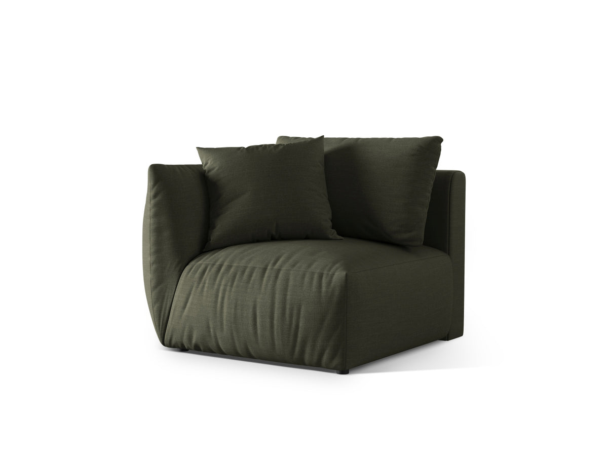 Chris Modul links 1 Sitzer in Muted Blue-LINS präsentiert im Onlineshop von KAQTU Design AG. Modulares Sofa ist von Micadoni