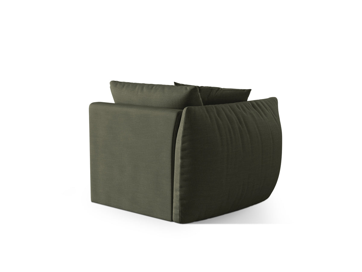 Chris Modul links 1 Sitzer in Muted Blue-LINS präsentiert im Onlineshop von KAQTU Design AG. Modulares Sofa ist von Micadoni