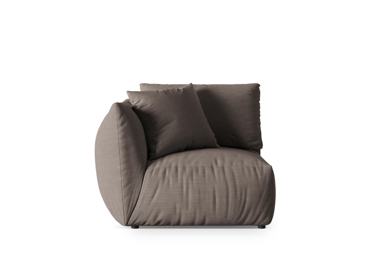 Chris Modul links 1 Sitzer in Warm grey-LINS präsentiert im Onlineshop von KAQTU Design AG. Modulares Sofa ist von Micadoni