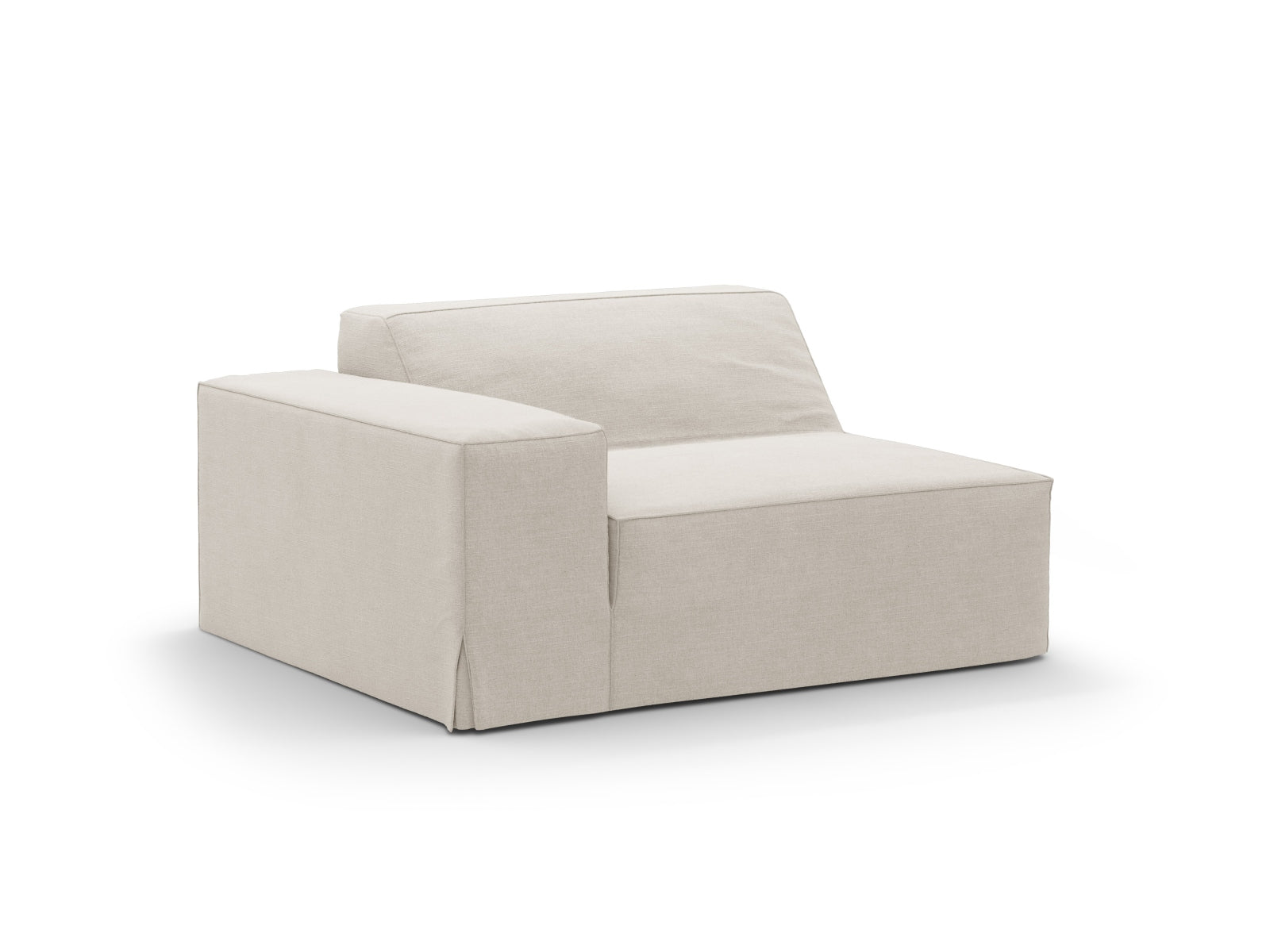 Jodie Modul links 1 Sitzer in Natural-LINS präsentiert im Onlineshop von KAQTU Design AG. Modulares Sofa ist von Micadoni