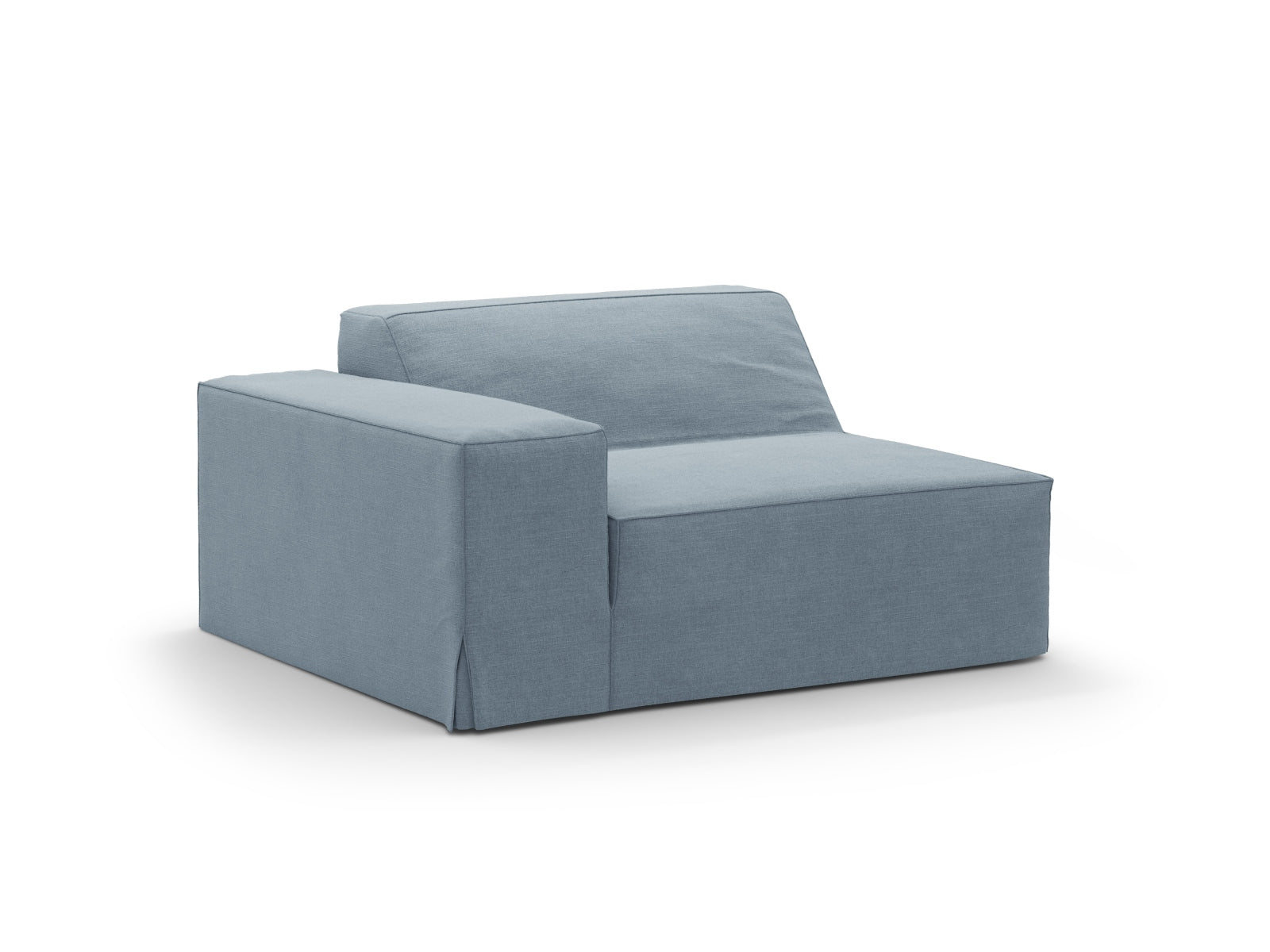 Jodie Modul links 1 Sitzer in Muted Blue-LINS präsentiert im Onlineshop von KAQTU Design AG. Modulares Sofa ist von Micadoni