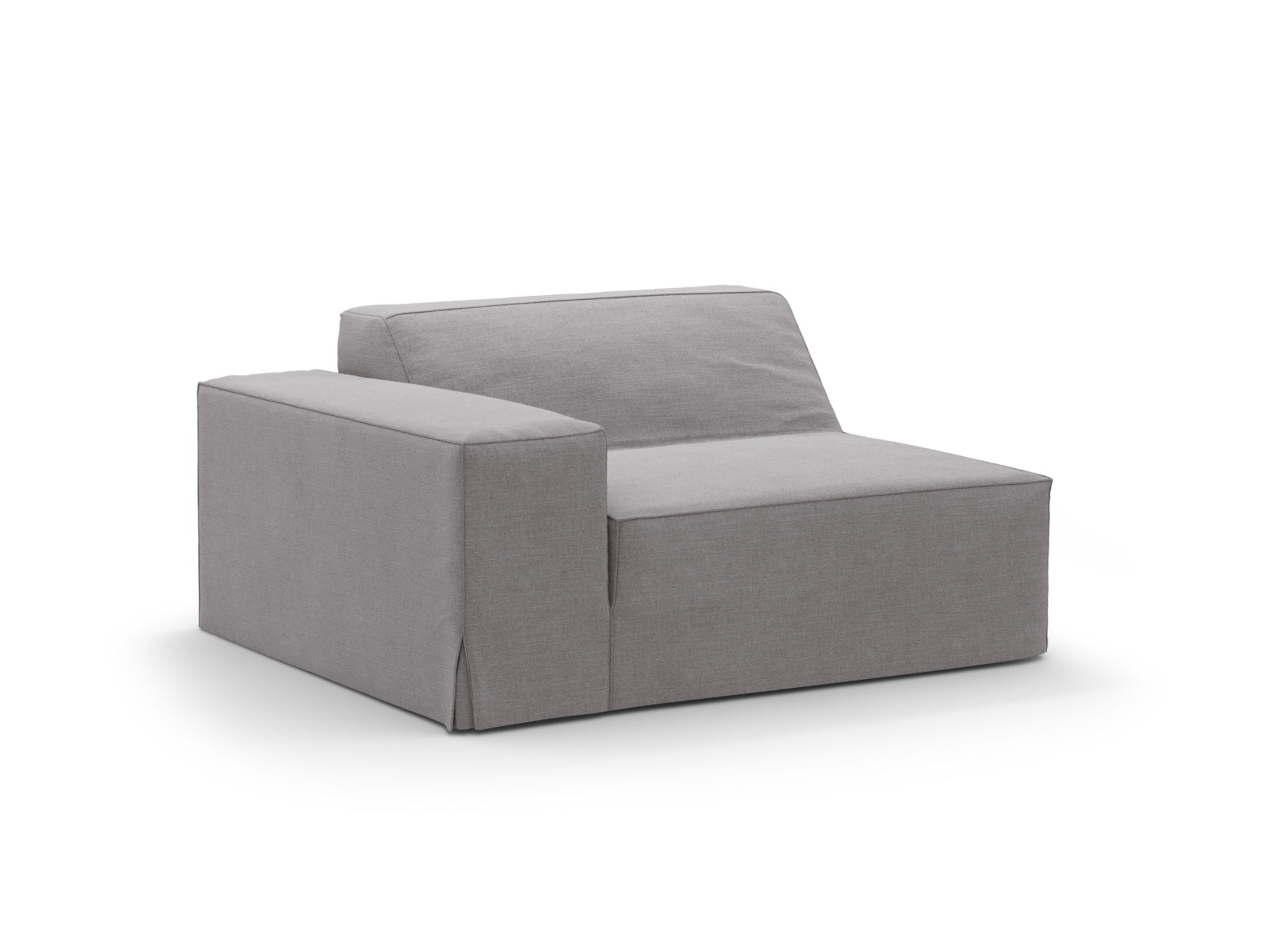 Jodie Modul links 1 Sitzer in Warm grey-LINS präsentiert im Onlineshop von KAQTU Design AG. Modulares Sofa ist von Micadoni