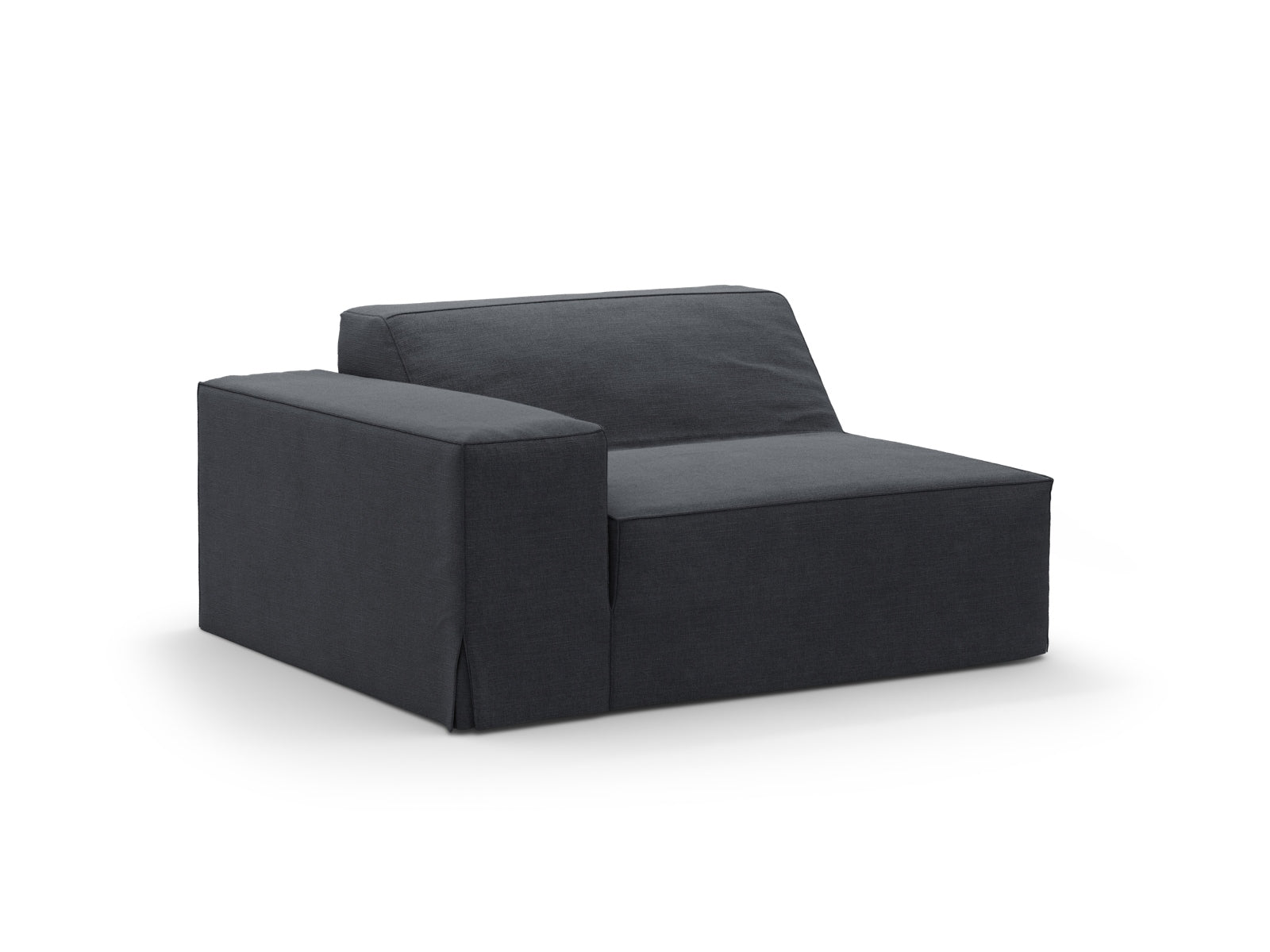 Jodie Modul links 1 Sitzer in Grey und Blue-LINS präsentiert im Onlineshop von KAQTU Design AG. Modulares Sofa ist von Micadoni