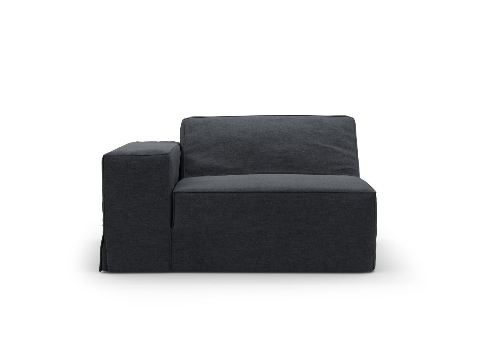 Elegantes Jodie Modul links 1 Sitzer in stilvollem Grau und Blau, ideal für individuelle Wohnraumgestaltungen im modernen Design.