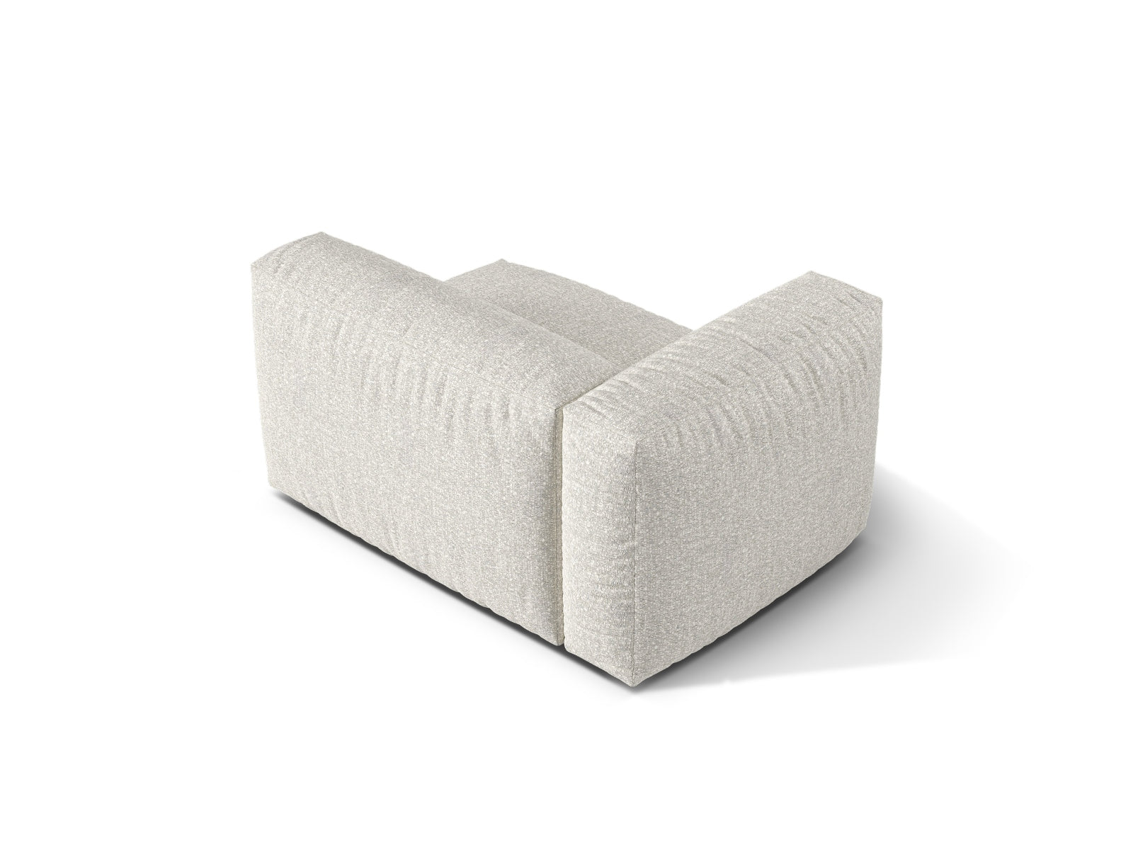 Elegantes 1-Sitzer Sofa Martina Wide links in modernem Grey Beige Melange, ideal für stilvolle Wohnräume und entspannte Atmosphäre.