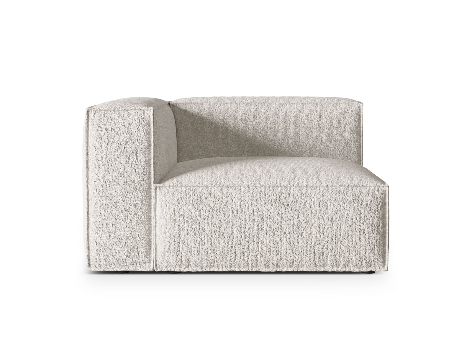 Nuria Boucle Modular Sofa links 1 Sitzer in Grey Beige Melange-Monet präsentiert im Onlineshop von KAQTU Design AG. Modulares Sofa ist von Micadoni