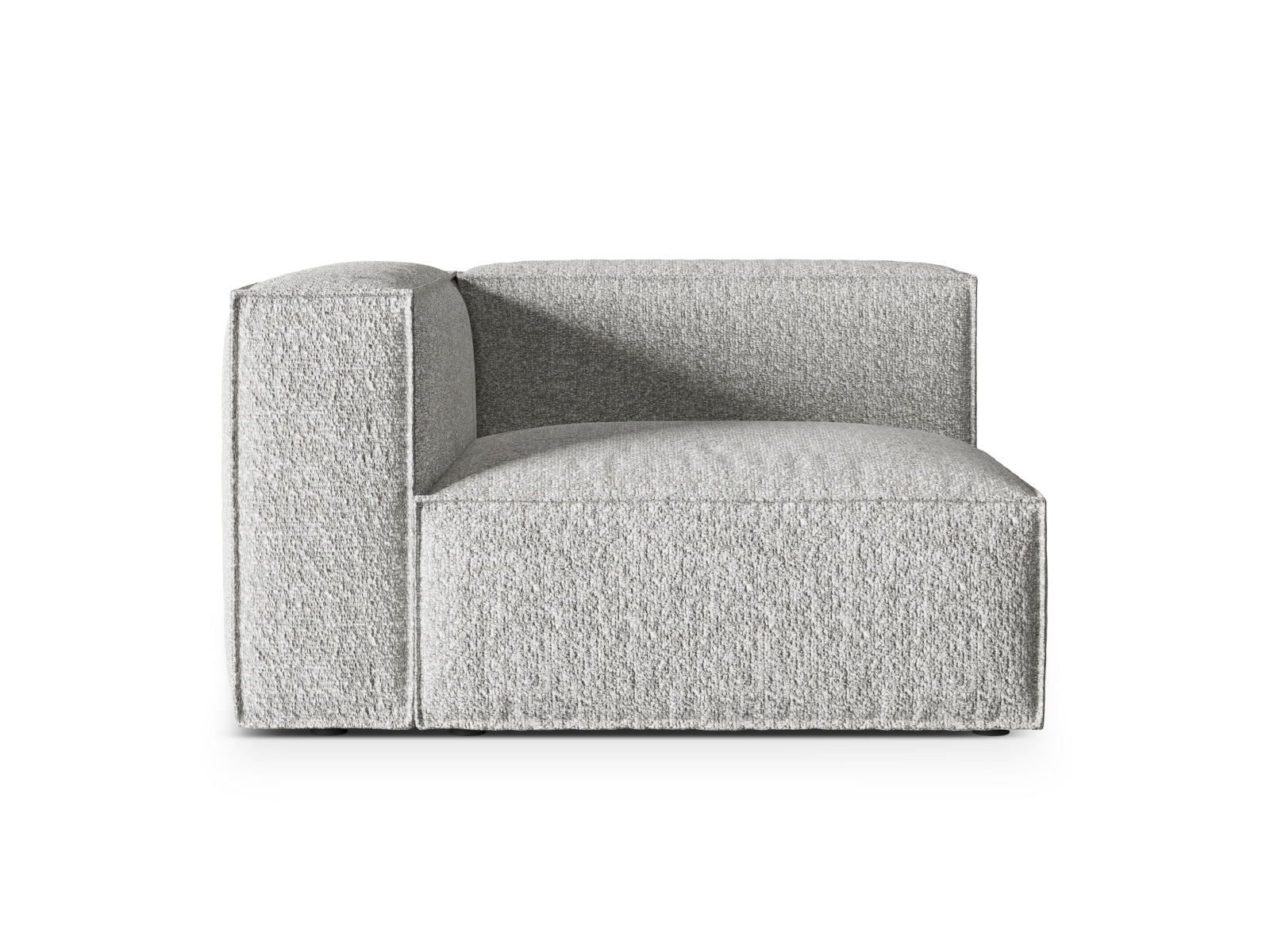 Nuria Boucle Modular Sofa links 1 Sitzer in Silver präsentiert im Onlineshop von KAQTU Design AG. Modulares Sofa ist von Micadoni
