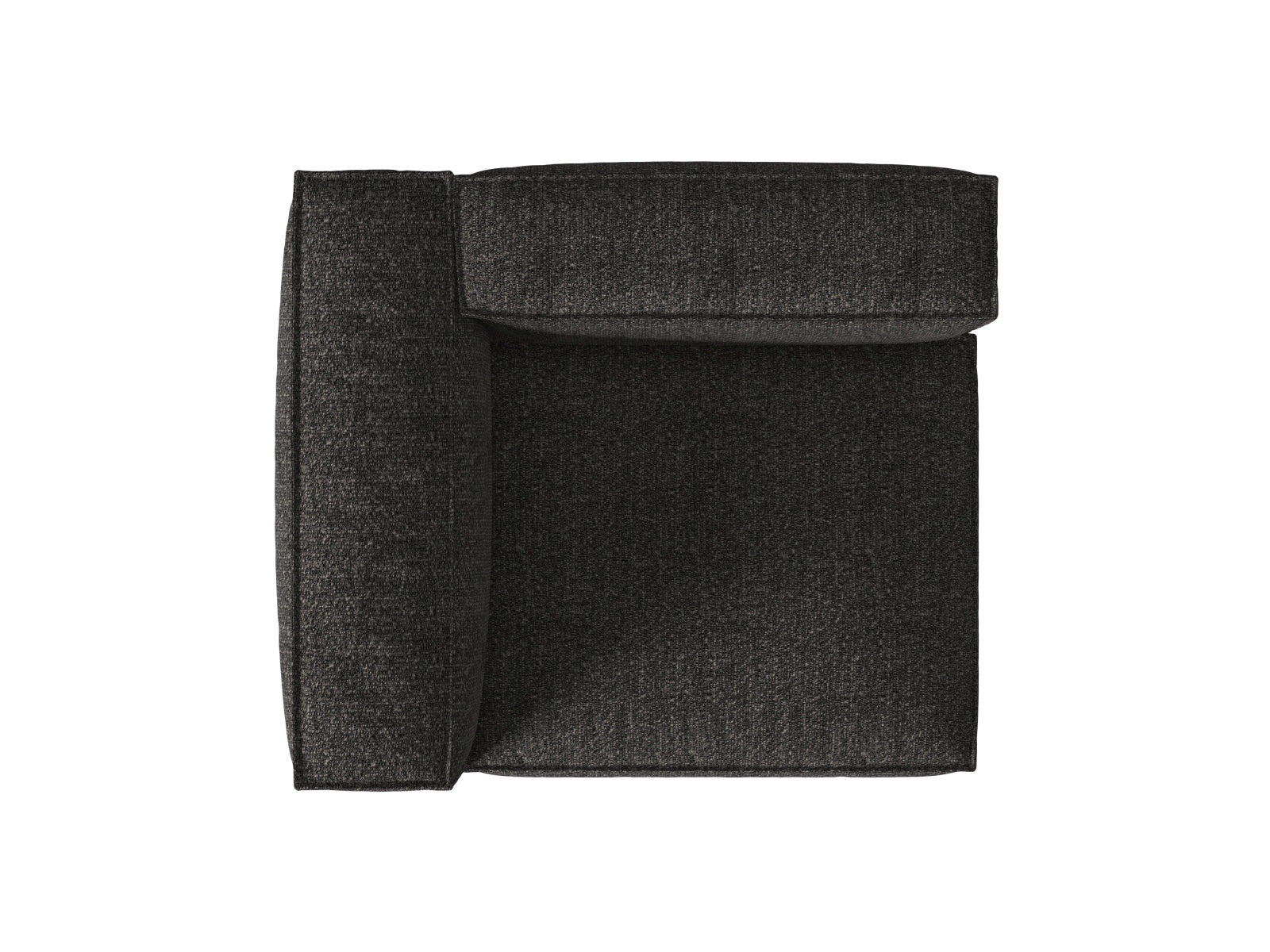 Stylisches Nuria Boucle Modular Sofa, linksseitiger 1-Sitzer in edlem Anthrazit, perfekt für moderne und anpassbare Wohnkonzepte.