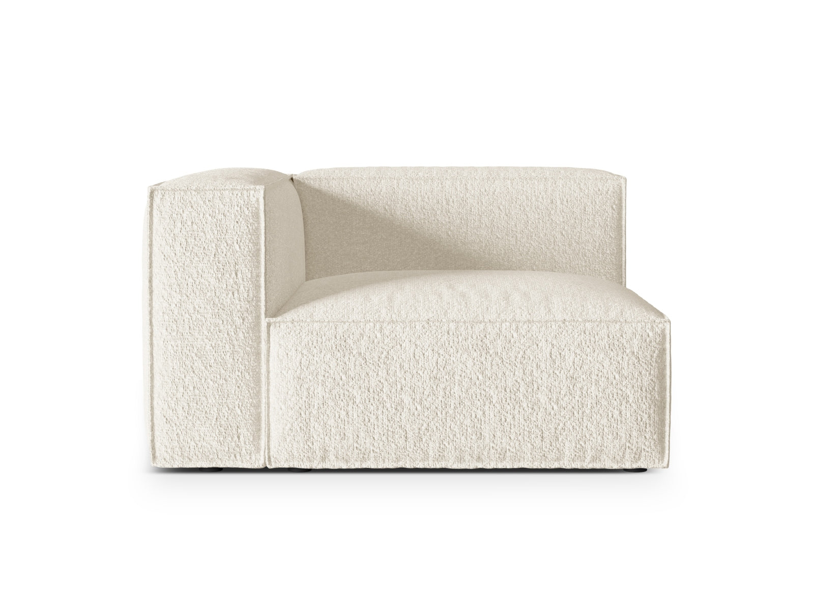 Nuria Boucle Modular Sofa links 1 Sitzer in Ivory-Monet präsentiert im Onlineshop von KAQTU Design AG. Modulares Sofa ist von Micadoni