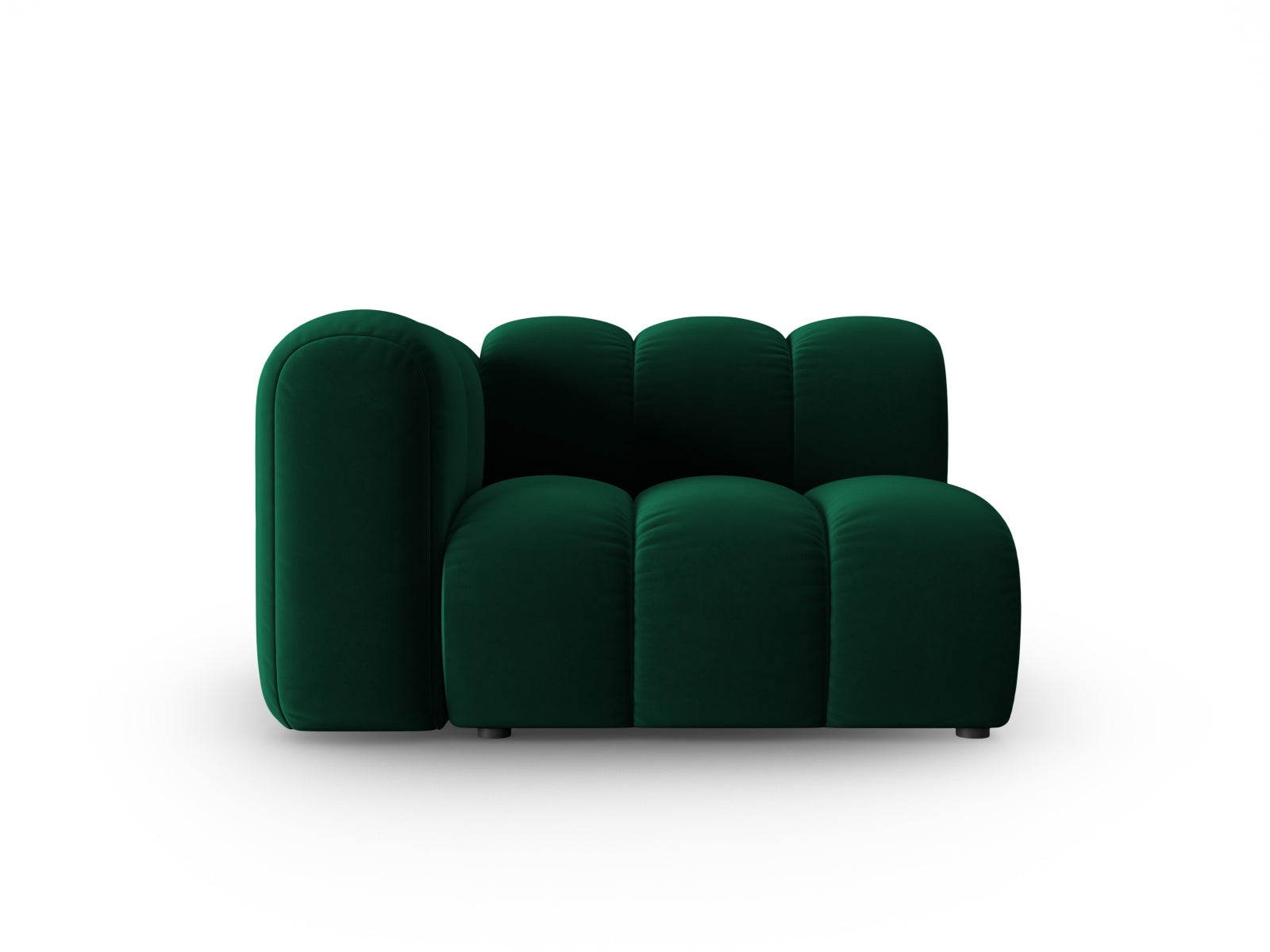 Lupine Velour Modul links 1 Sitzer in Bottle Green präsentiert im Onlineshop von KAQTU Design AG. Modulares Sofa ist von Micadoni