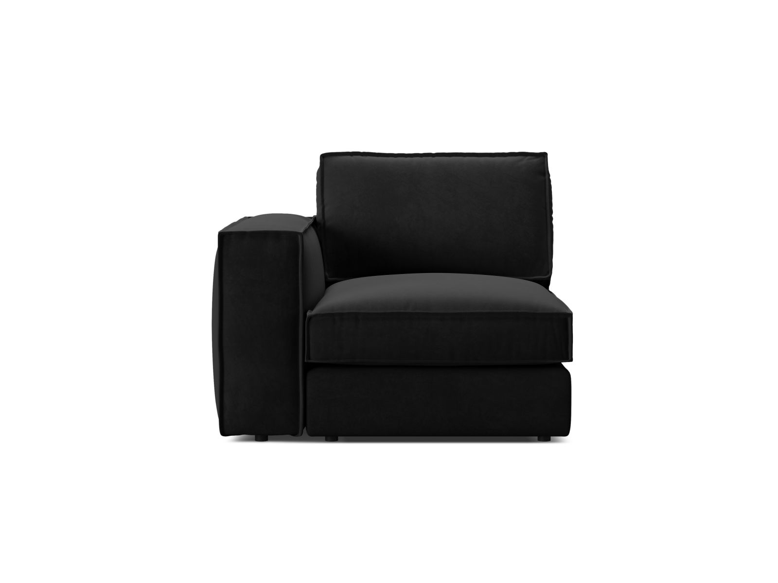 Elegantes 1-Sitzer Modul Pola in Schwarz, ideal für individuelle Sofa-Arrangements. Modernes Design und erstklassige Qualität von Micadoni.