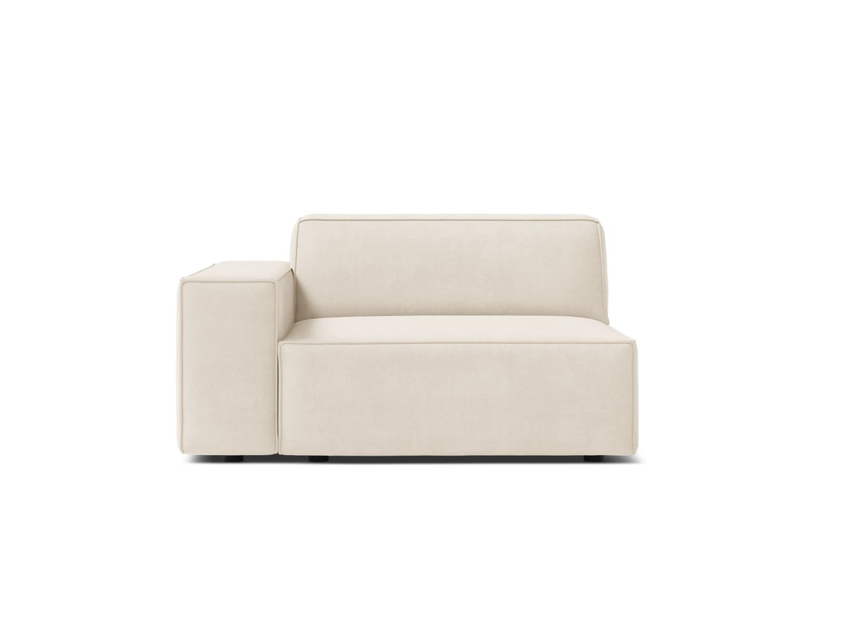 1-Sitzer Modul links Jodie in Light Beige-Bluvel präsentiert im Onlineshop von KAQTU Design AG. Modulares Sofa ist von Micadoni