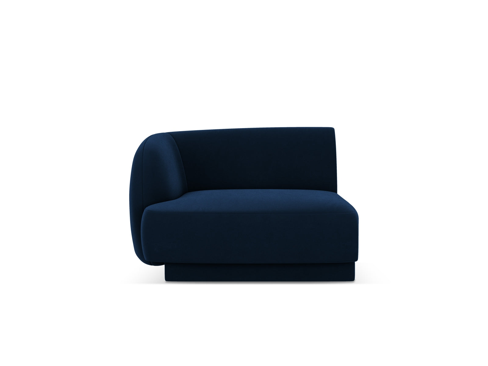 Miley Velour Modul links 1 Sitzer in Royal Blue präsentiert im Onlineshop von KAQTU Design AG. Modulares Sofa ist von Micadoni