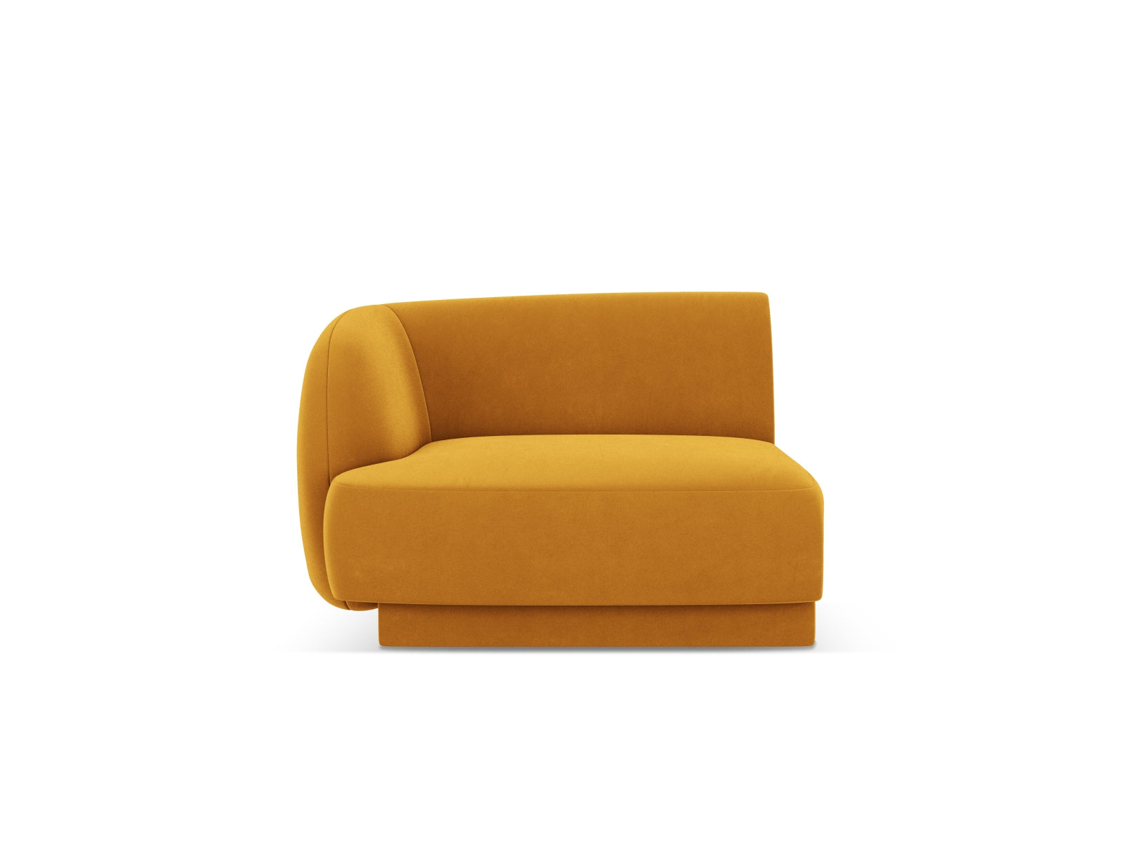 Miley Velour Modul links 1 Sitzer in Yellow präsentiert im Onlineshop von KAQTU Design AG. Modulares Sofa ist von Micadoni