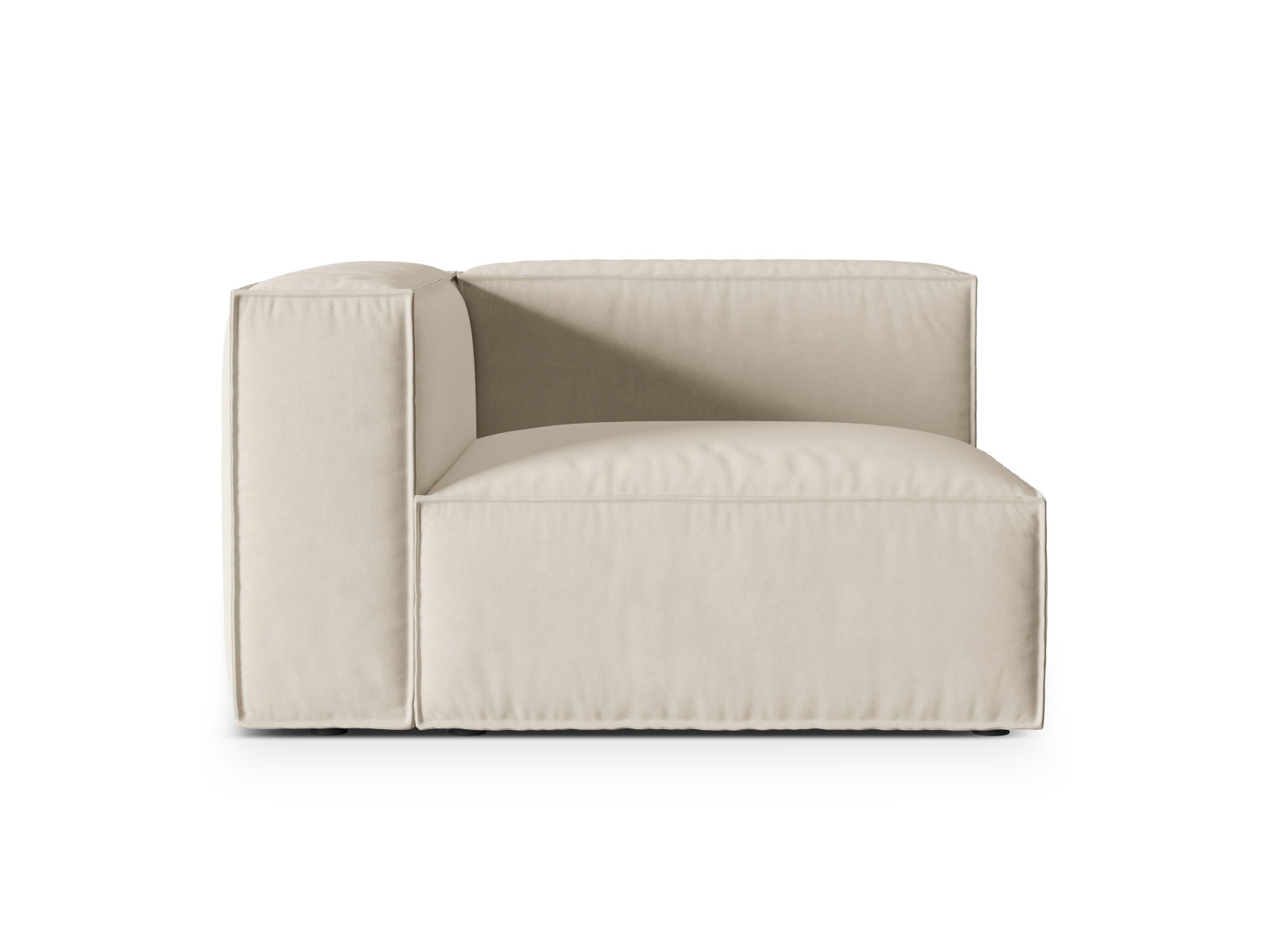 Nuria Velour links Modular Sofa 1 Sitzer in Beige präsentiert im Onlineshop von KAQTU Design AG. Modulares Sofa ist von Micadoni