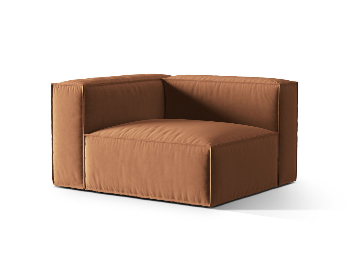 Nuria Velour links Modular Sofa 1 Sitzer in Honey-Paris präsentiert im Onlineshop von KAQTU Design AG. Modulares Sofa ist von Micadoni