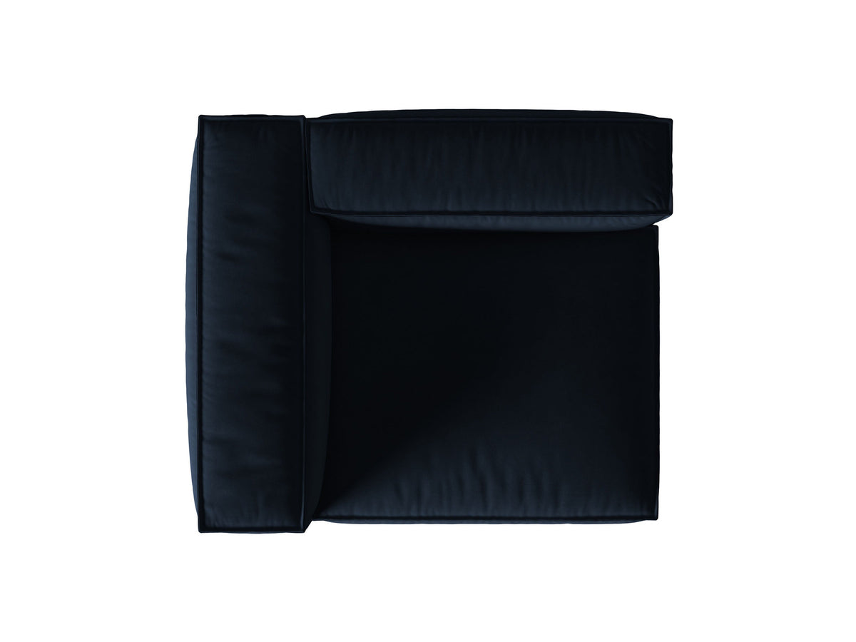 Nuria Velour links Modular Sofa 1 Sitzer in Dark Blue-Paris präsentiert im Onlineshop von KAQTU Design AG. Modulares Sofa ist von Micadoni