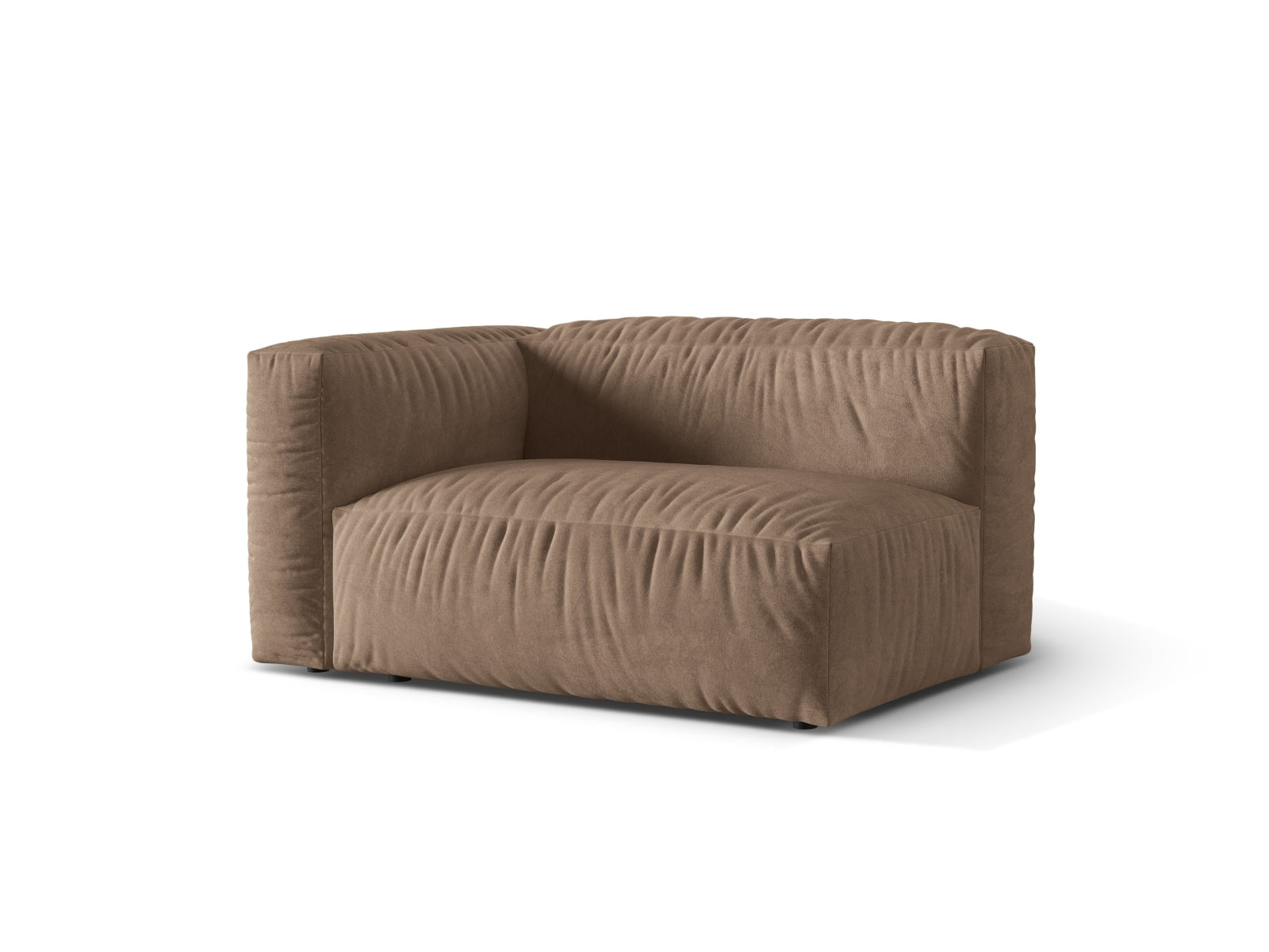 Eleganter linker 1-Sitzer Martina Modul von Micadoni, aus hochwertigem Velours, ideal für modernes Wohndesign und stilvolle Akzente.