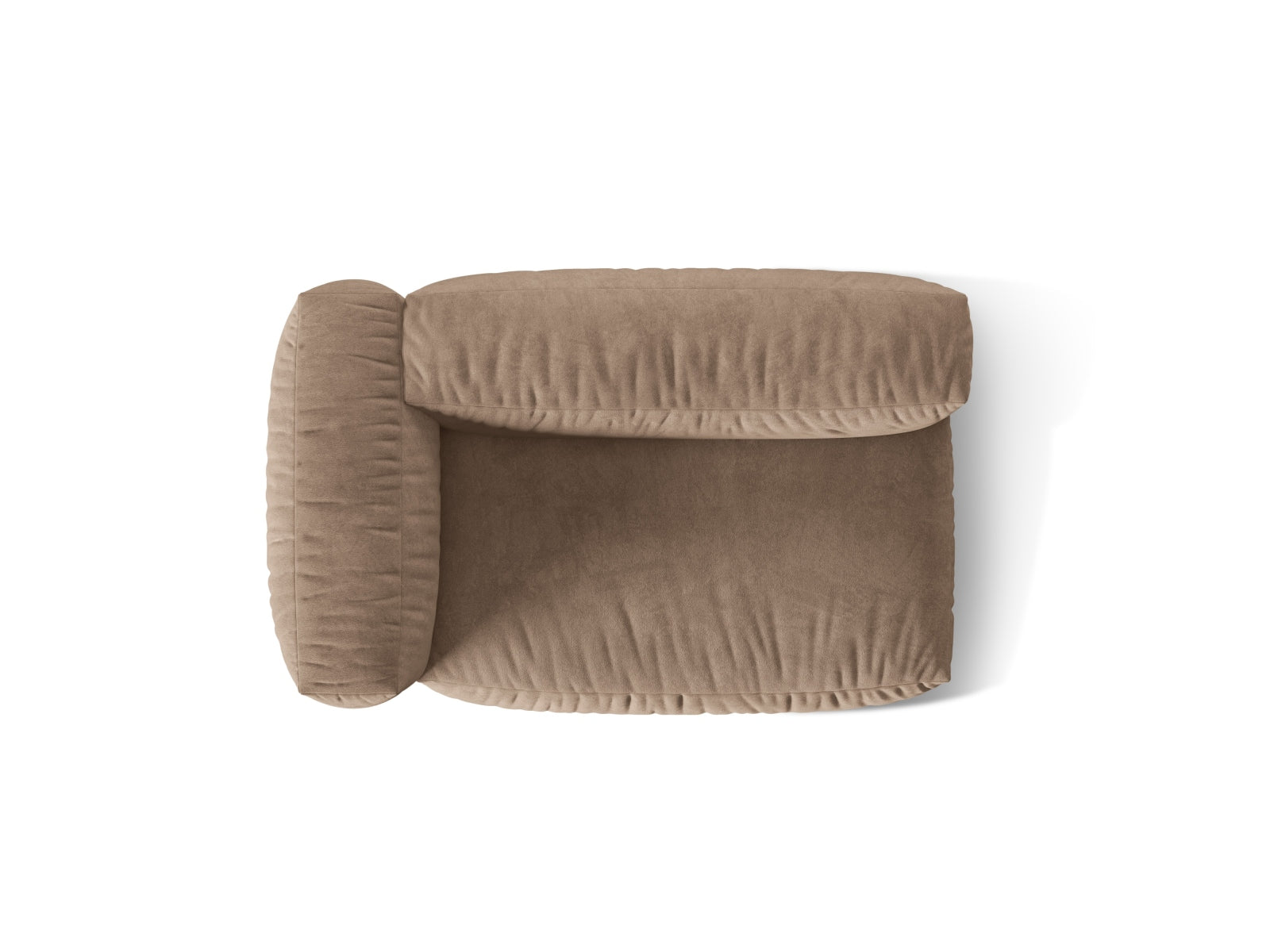 Eleganter linker 1-Sitzer des Martina Moduls von Micadoni, aus hochwertigem Velours, ideal für modernes Wohndesign.