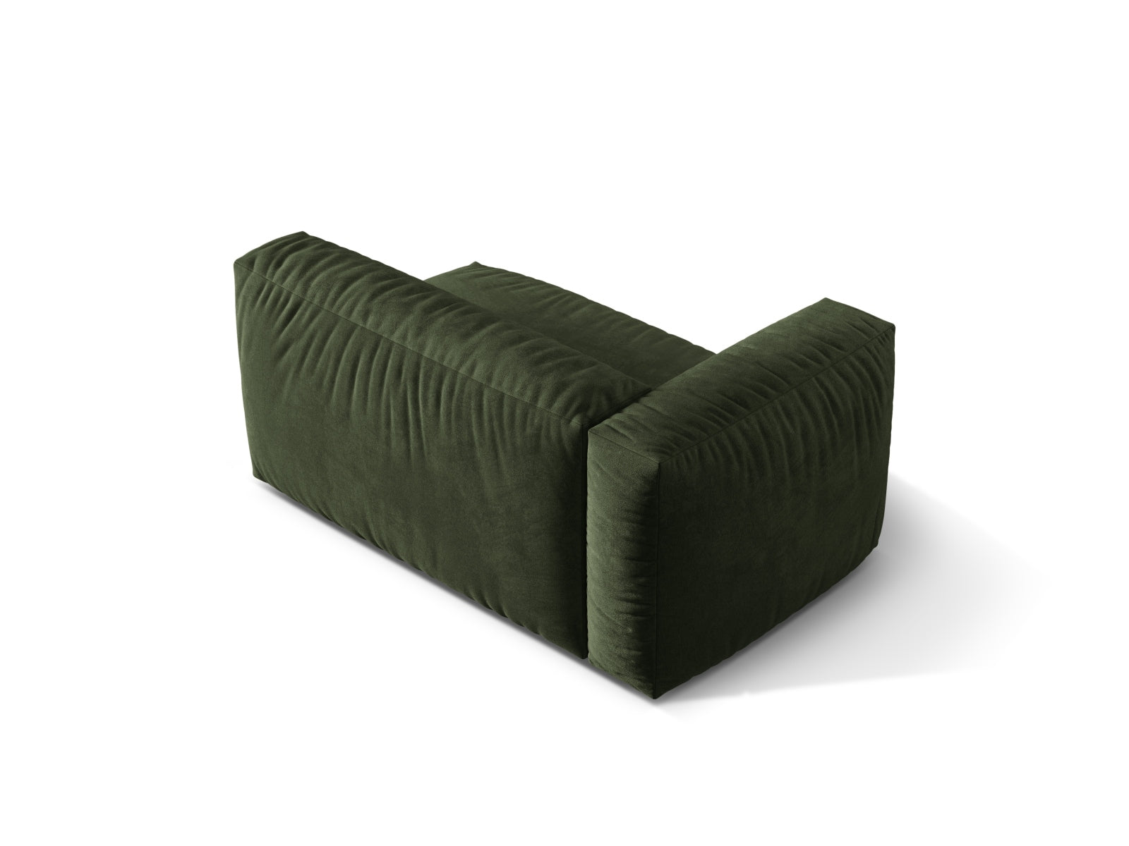 Eleganter linker 1-Sitzer des Martina Moduls in Green-Vogue, ideal für moderne Wohnräume und gemütliche Auszeiten.