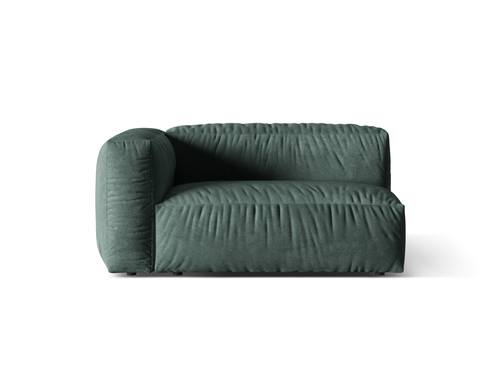 Martina Velour Modul links 1 Sitzer in Petrol präsentiert im Onlineshop von KAQTU Design AG. Modulares Sofa ist von Micadoni