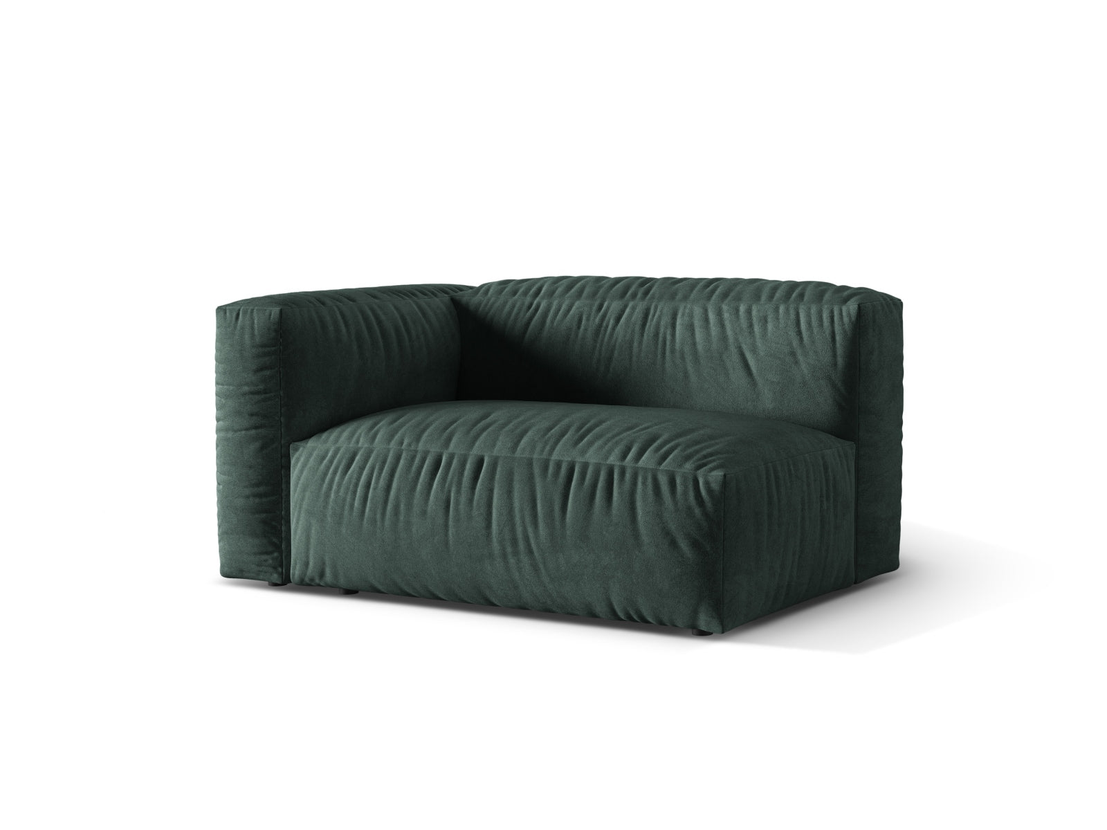 Erleben Sie den Martina Velour Modul links 1 Sitzer von Micadoni – perfekt für kleine Räume. Elegantes Design trifft auf höchsten Sitzkomfort!