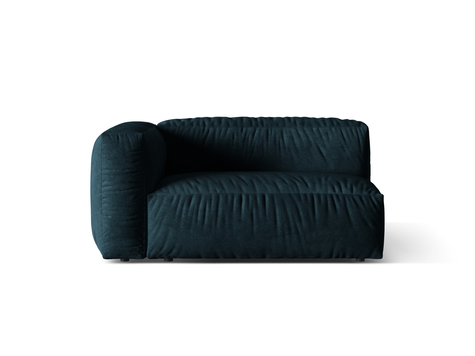 Stylischer linker 1-Sitzer Martina Modul in modernem Petrol, perfekt für gemütliche Wohnzimmer und zeitgemäße Einrichtung.
