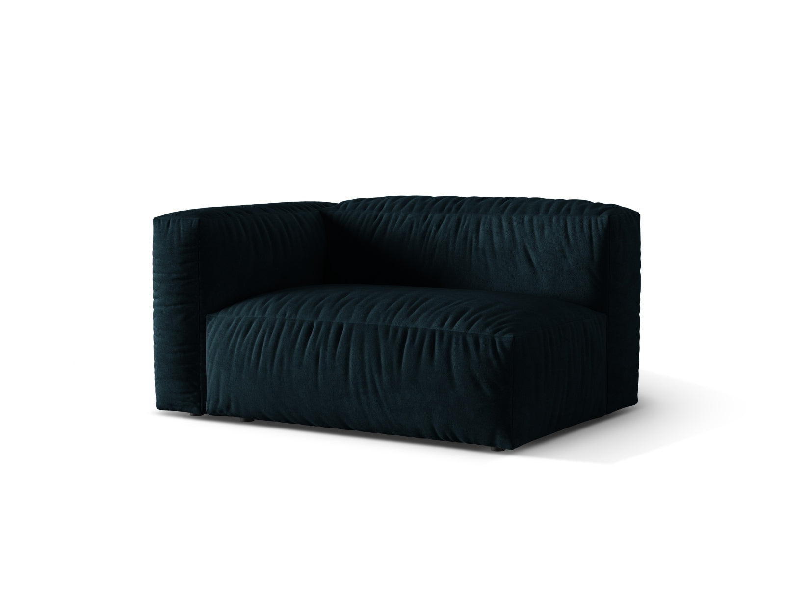 Eleganter linker 1-Sitzer des Martina Moduls in trendigem Petrol, ideal für stilvolle Wohnräume und moderne Inneneinrichtungen.