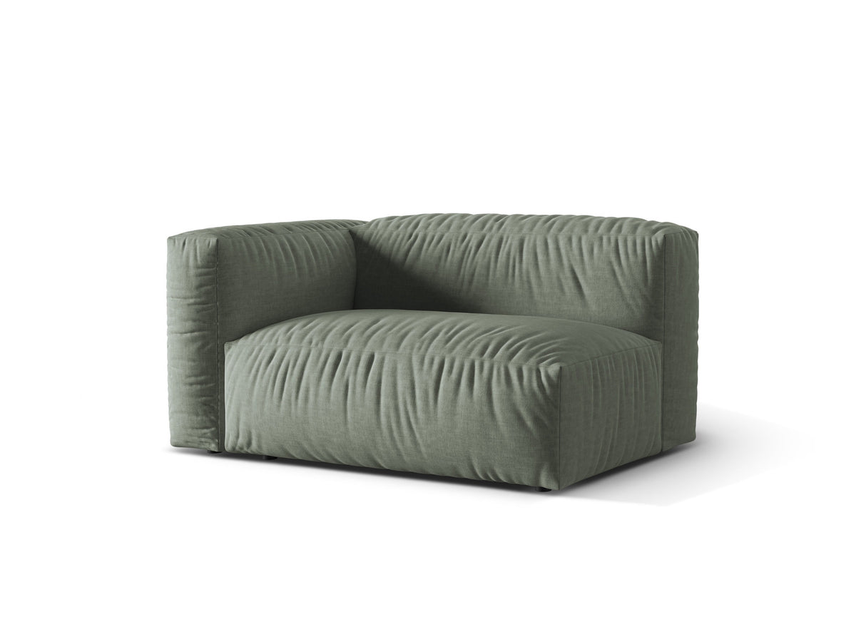 Martina Modul links 1 Sitzer in Moss Green-Boston präsentiert im Onlineshop von KAQTU Design AG. Modulares Sofa ist von Micadoni
