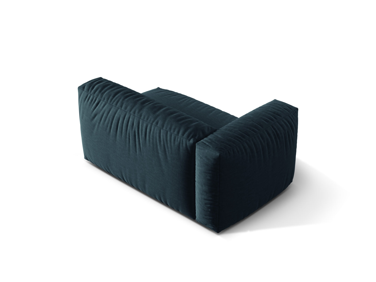 Stylischer linker 1-Sitzer des Martina Moduls in Blue Jeans-Boston, perfekt für moderne und einladende Wohnkonzepte.